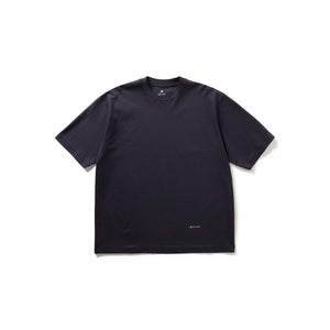 Organic Cotton Mercerized Border T-Shirt Blue BD TS-25AU01302272 - Snow Peak UK