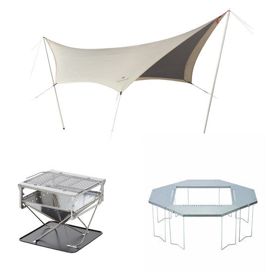 Takibi Hexa Tarp Fire & Grill Set - Snow Peak UK