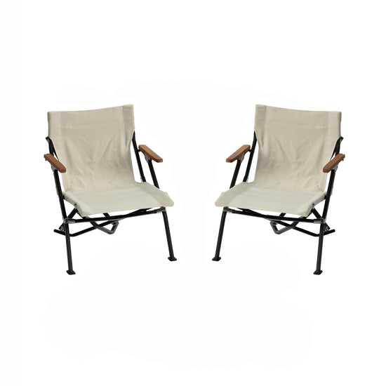 Luxury Low Chair Set Ivory SET-LV093-2-UK - Snow Peak UK