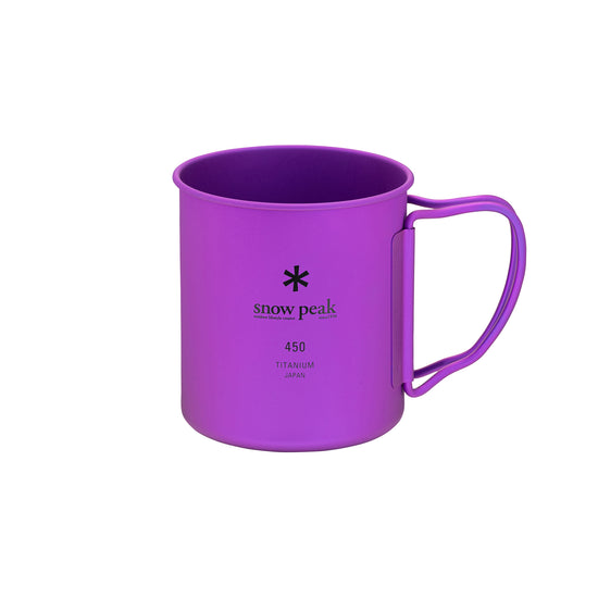 Titanium Single Wall 450 Coloured Mug Purple MG-143-PR - Snow Peak UK