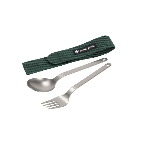 Titanium Fork & Spoon Set - Snow Peak UK