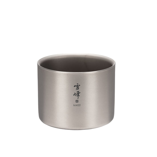Titanium Double Wall Stacking Mugs M 400ml TW-126 - Snow Peak UK