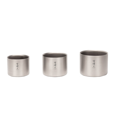 Titanium Double Wall Stacking Mugs M   - Snow Peak UK