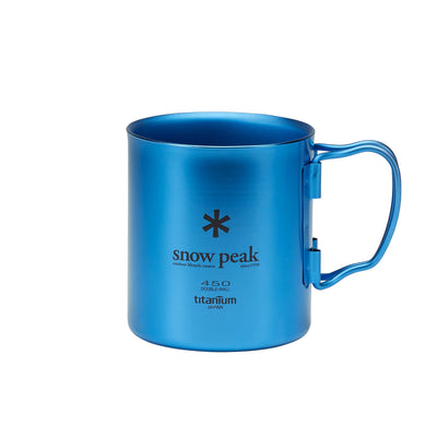Titanium Double Wall 450 Coloured Mug Blue MG-053BL-US - Snow Peak UK