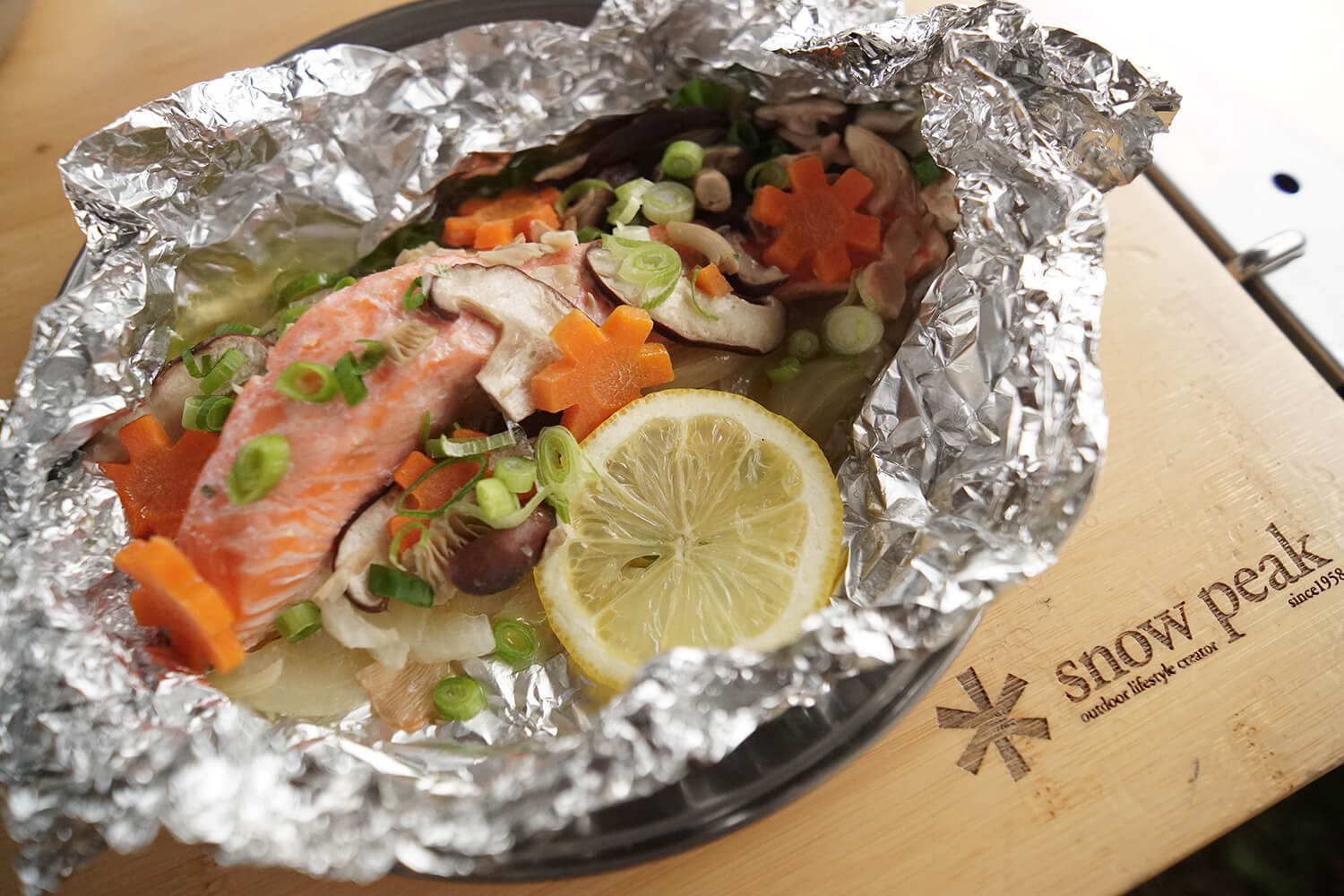 Salmon and Mushrooms in Foil