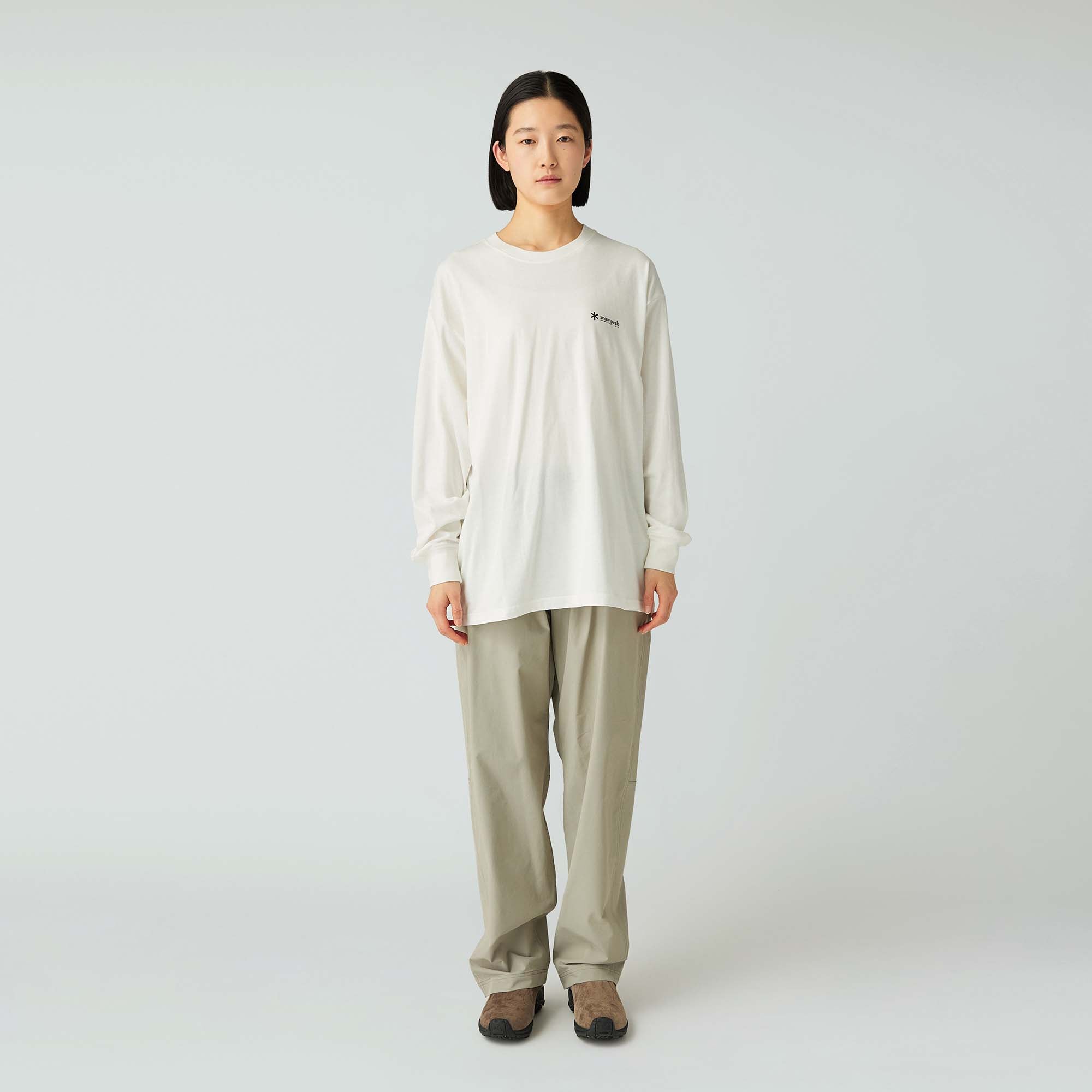 Soft Cotton Relaxed Logo L/S T-Shirt - Snow Peak UK