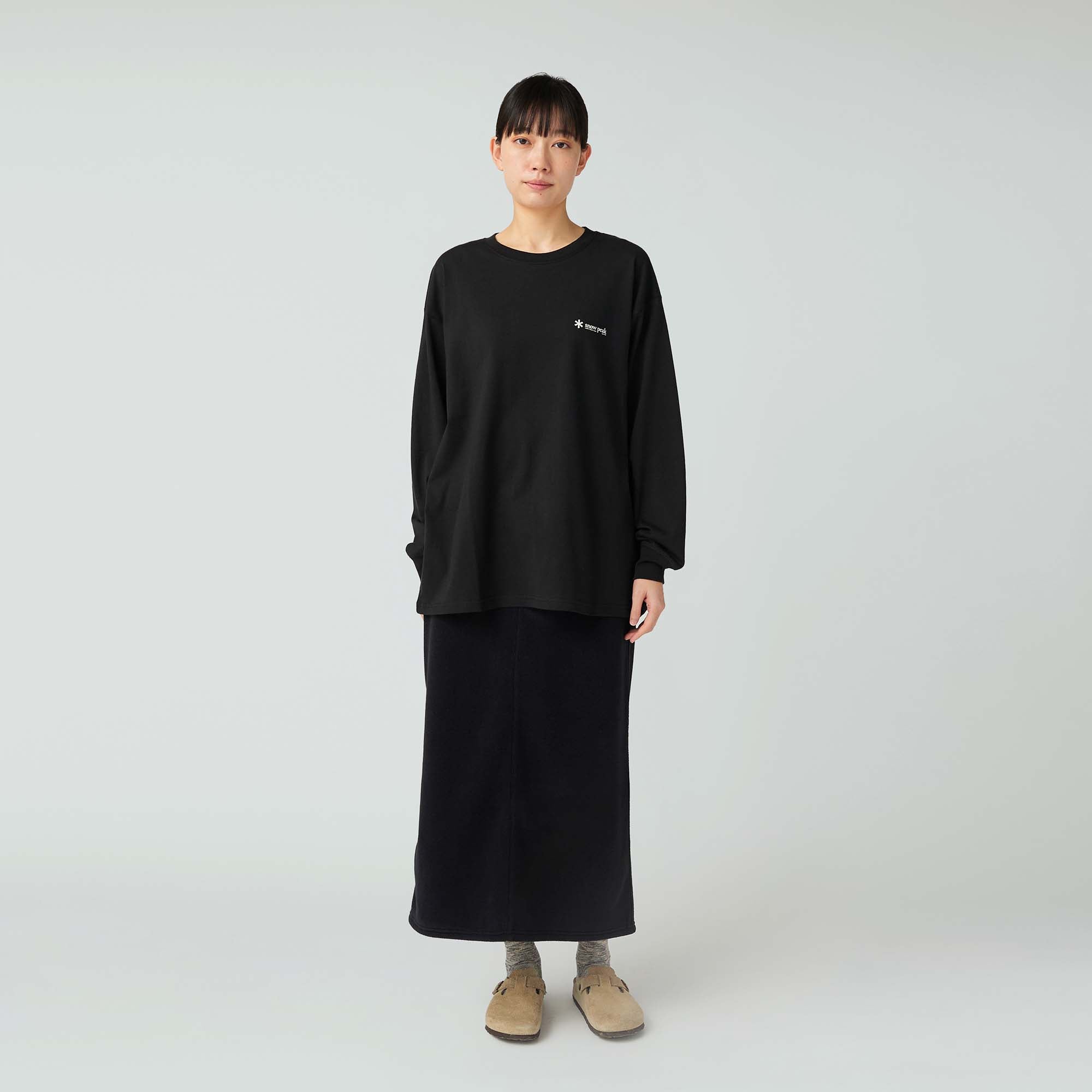 Soft Cotton Relaxed Logo L/S T-Shirt - Snow Peak UK