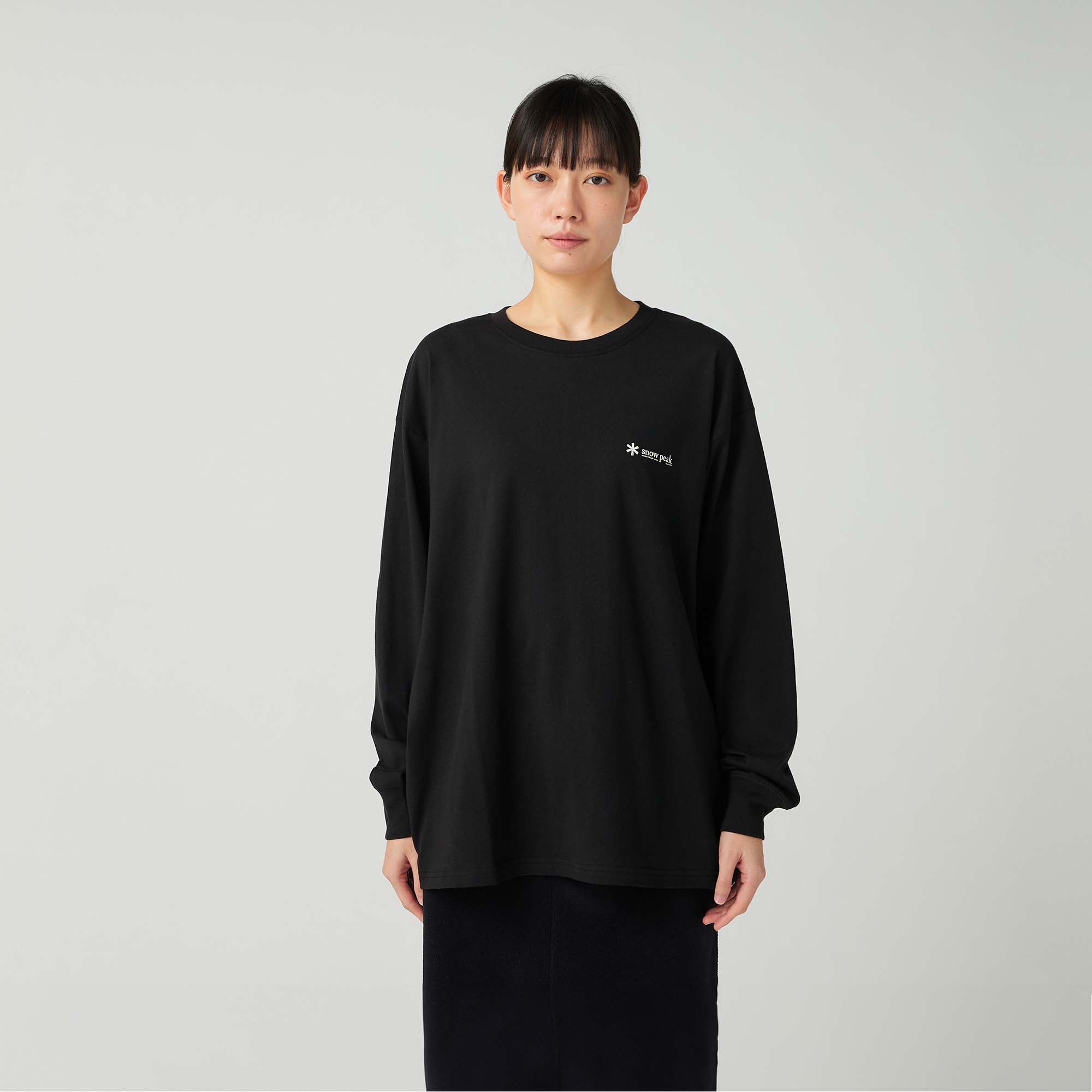 Soft Cotton Relaxed Logo L/S T-Shirt - Snow Peak UK