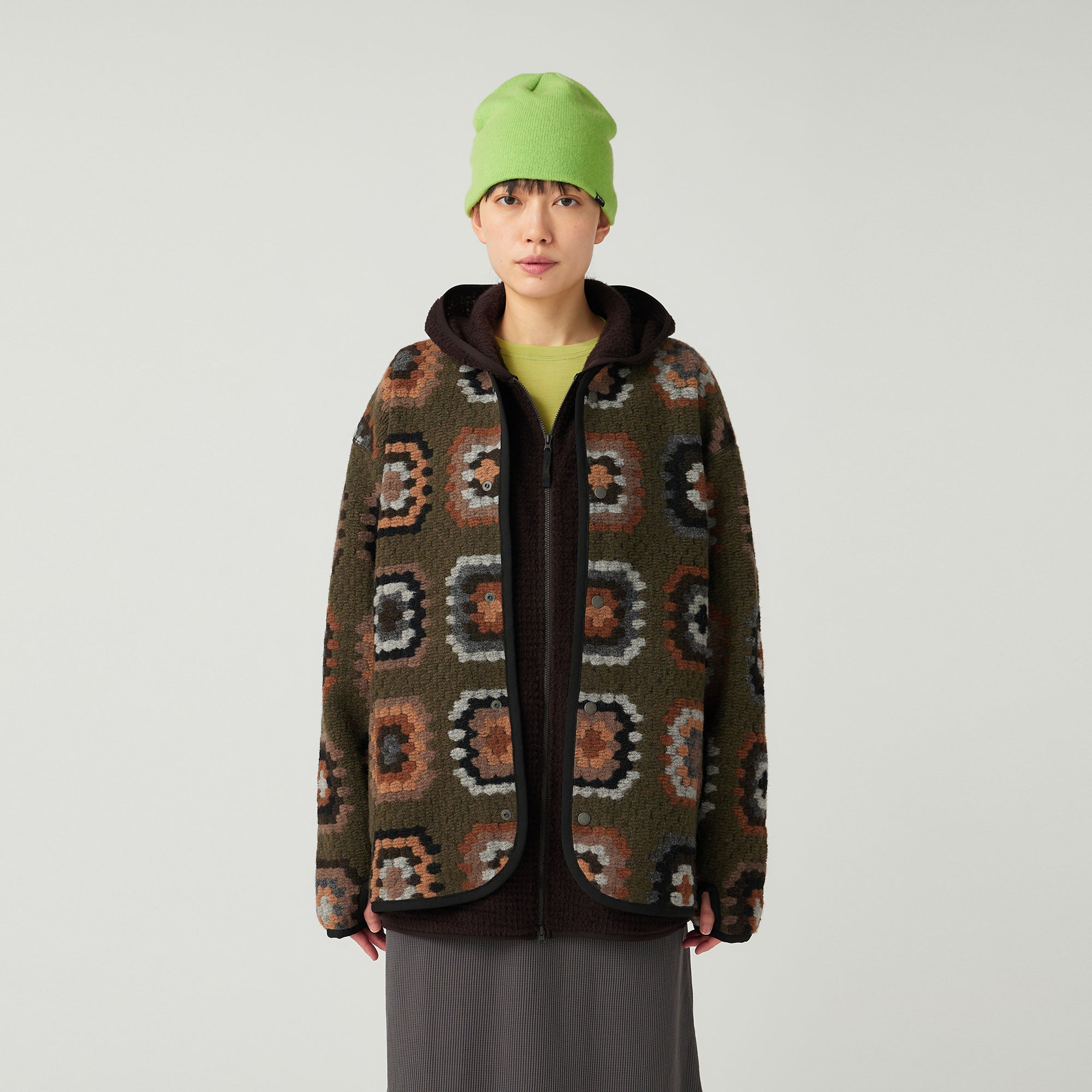 Wool Jacquard Cardigan - Snow Peak UK