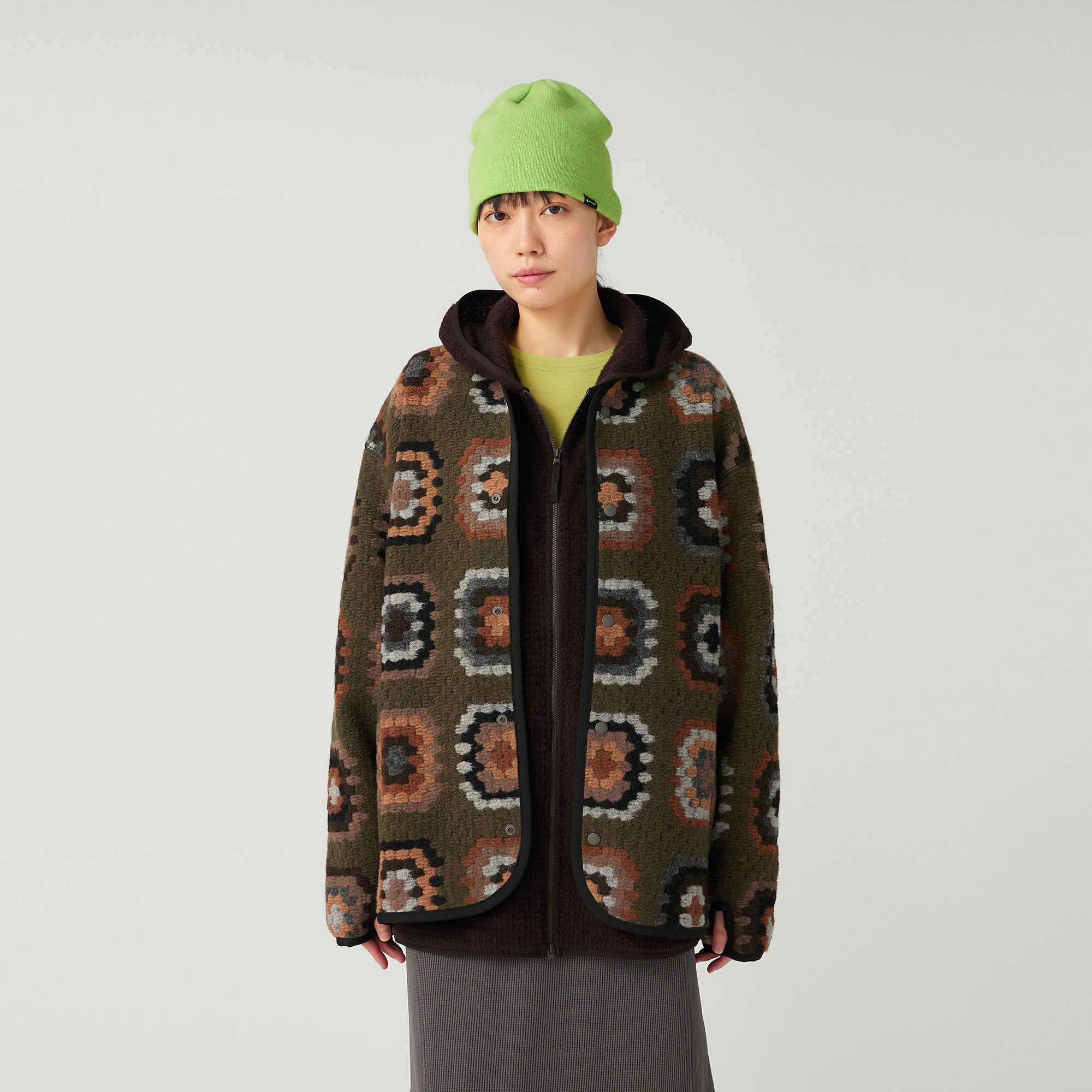 Wool Jacquard Cardigan - Snow Peak UK