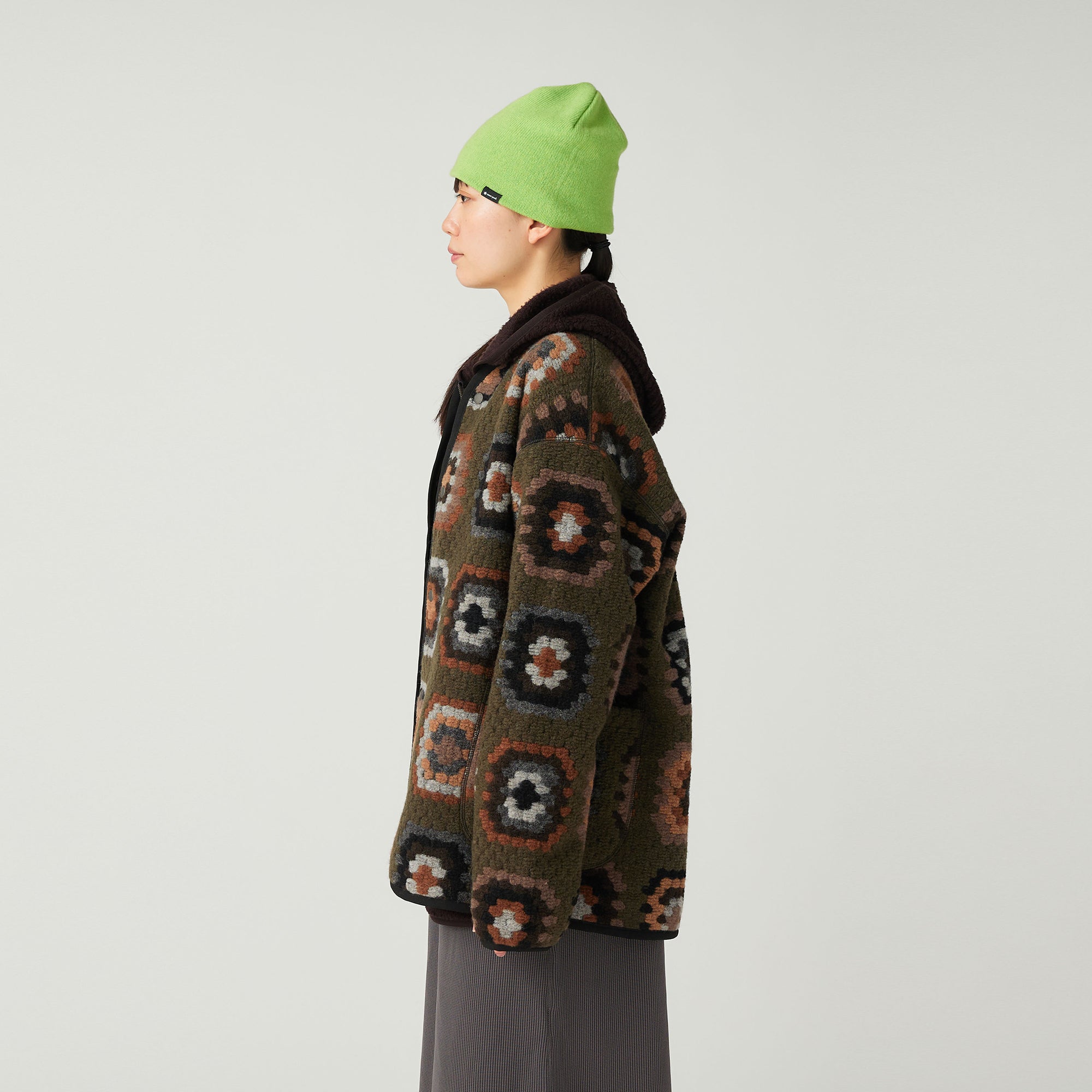 Wool Jacquard Cardigan - Snow Peak UK