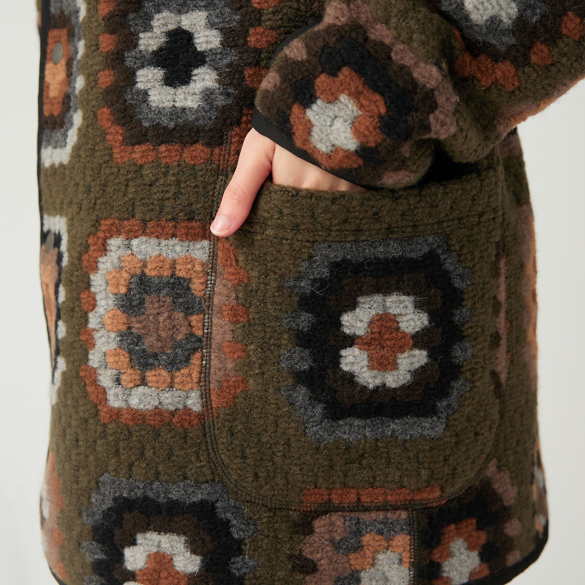 Wool Jacquard Cardigan - Snow Peak UK