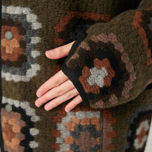 Wool Jacquard Cardigan - Snow Peak UK