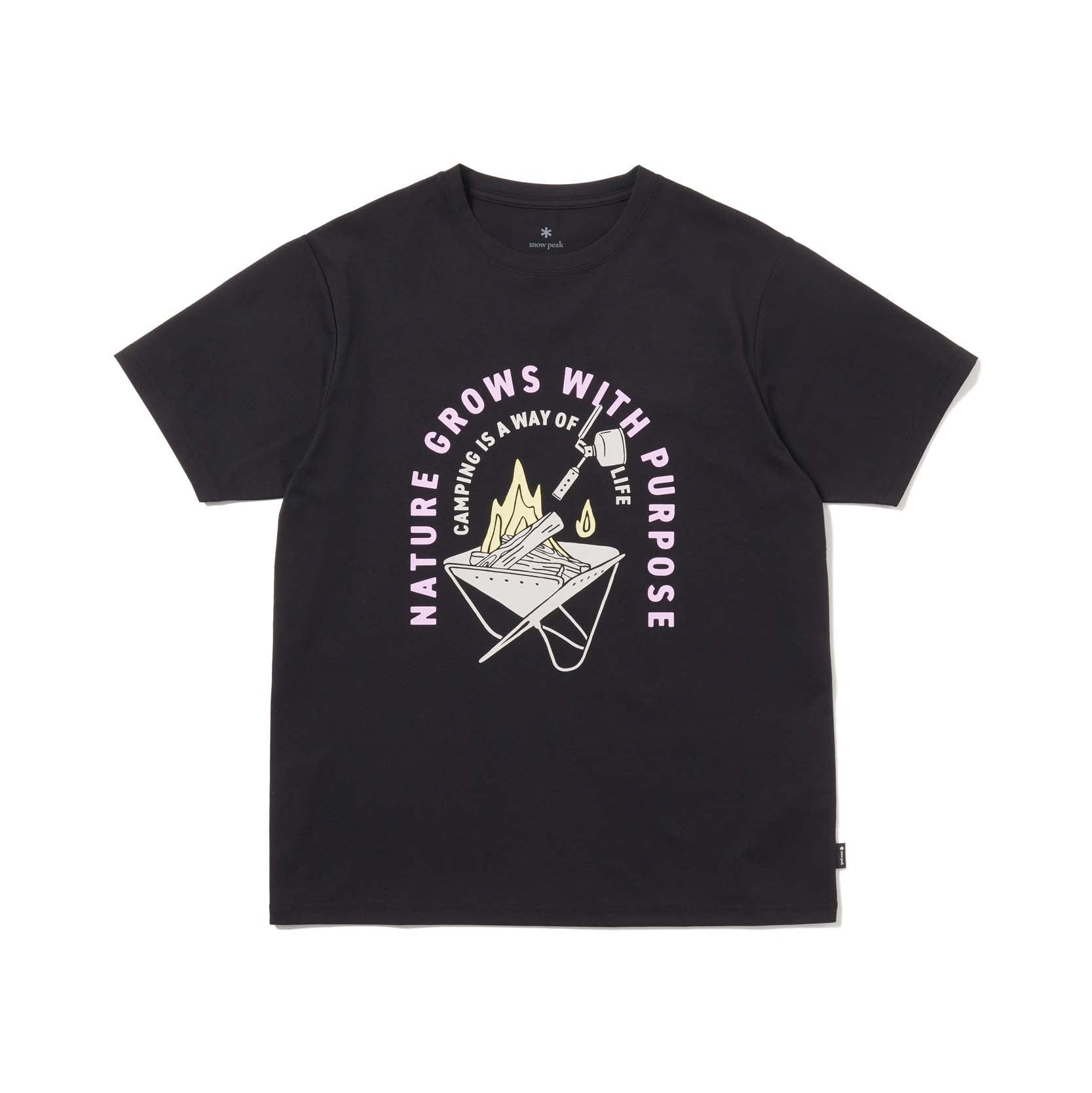SP Fireplace Dry T-Shirt Black TS-26SU00611019 - Snow Peak UK