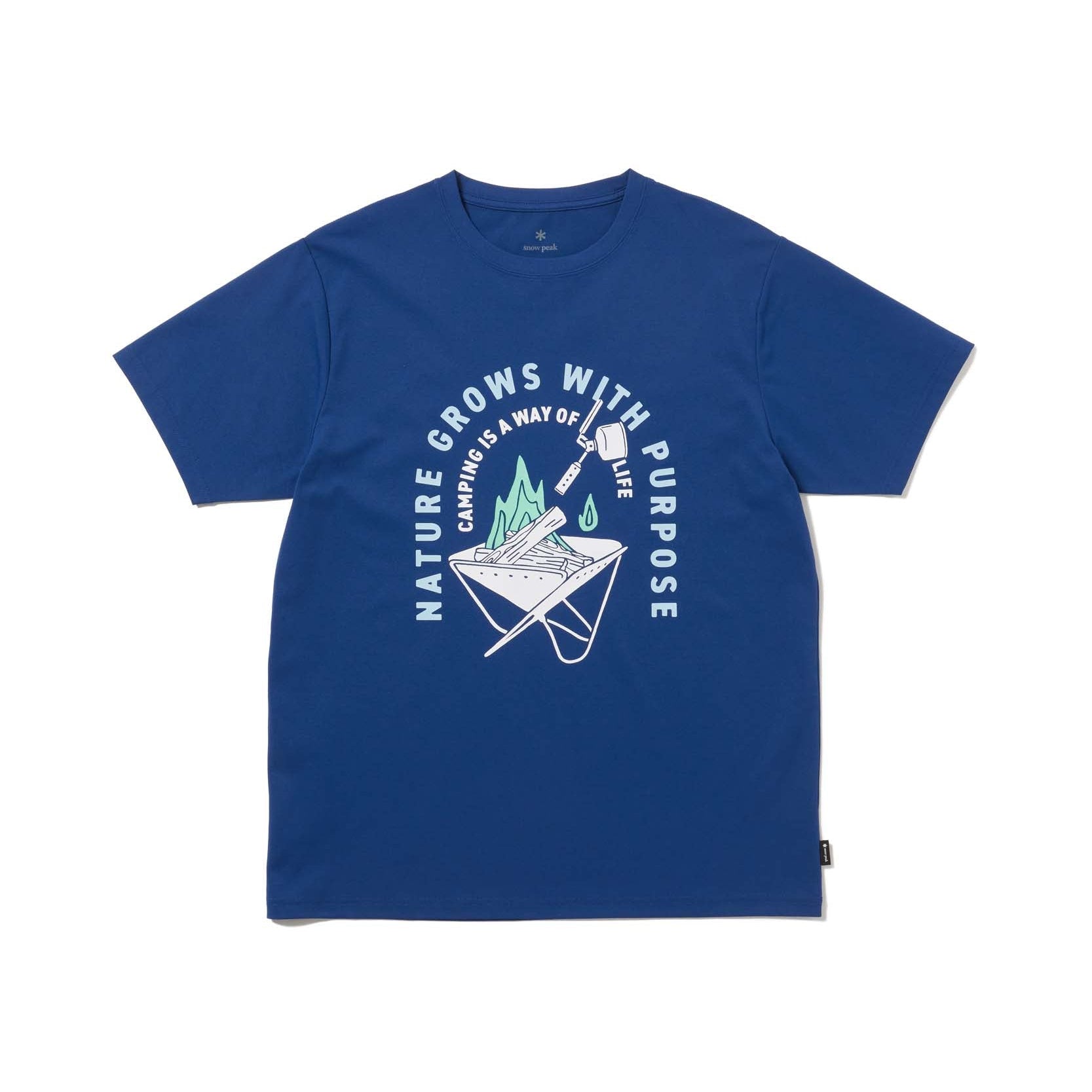 SP Fireplace Dry T-Shirt Blue TS-26SU00611072 - Snow Peak UK