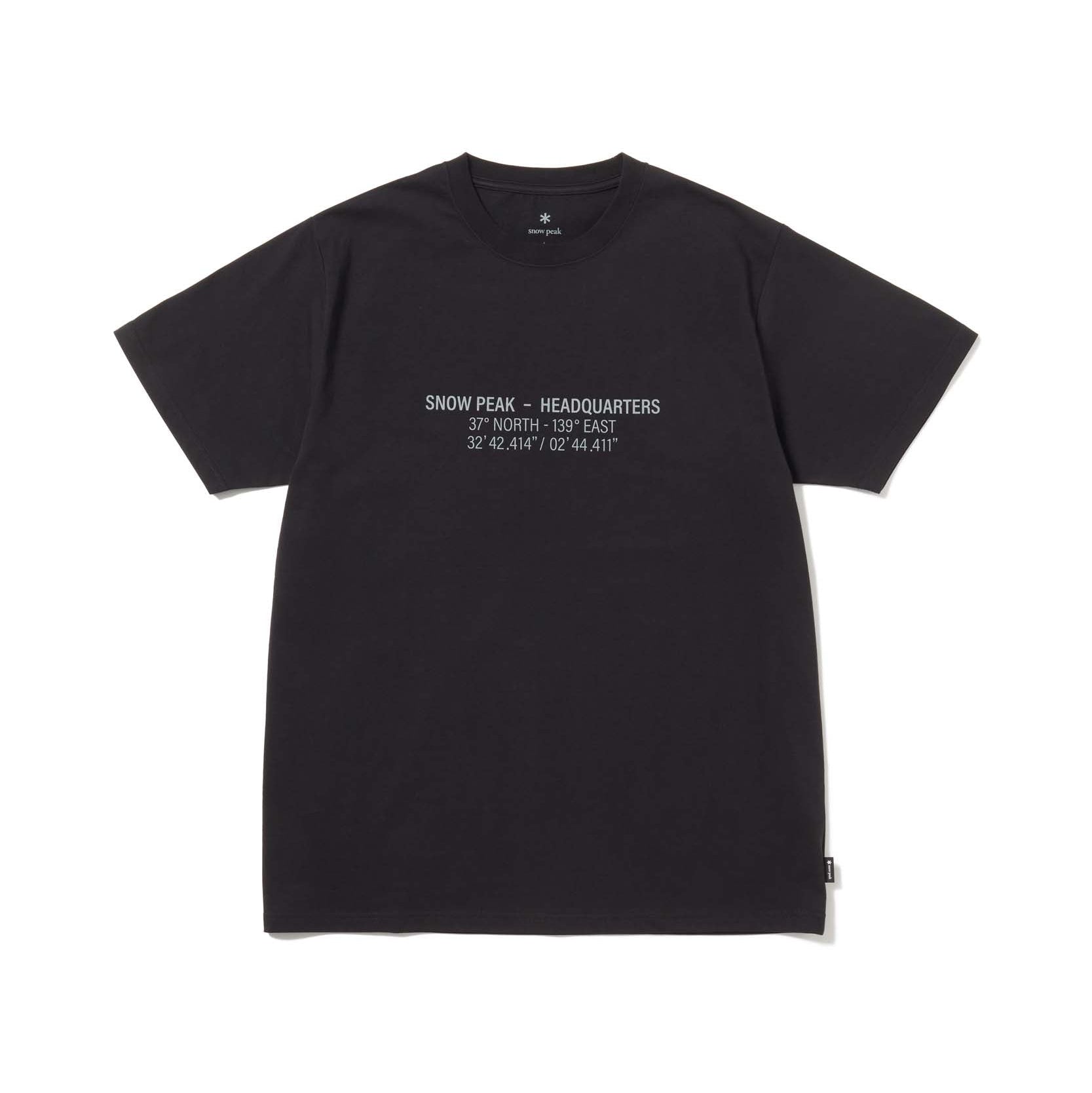 HQ Topographic Map T-Shirt Black TS-26SU00311019 - Snow Peak UK