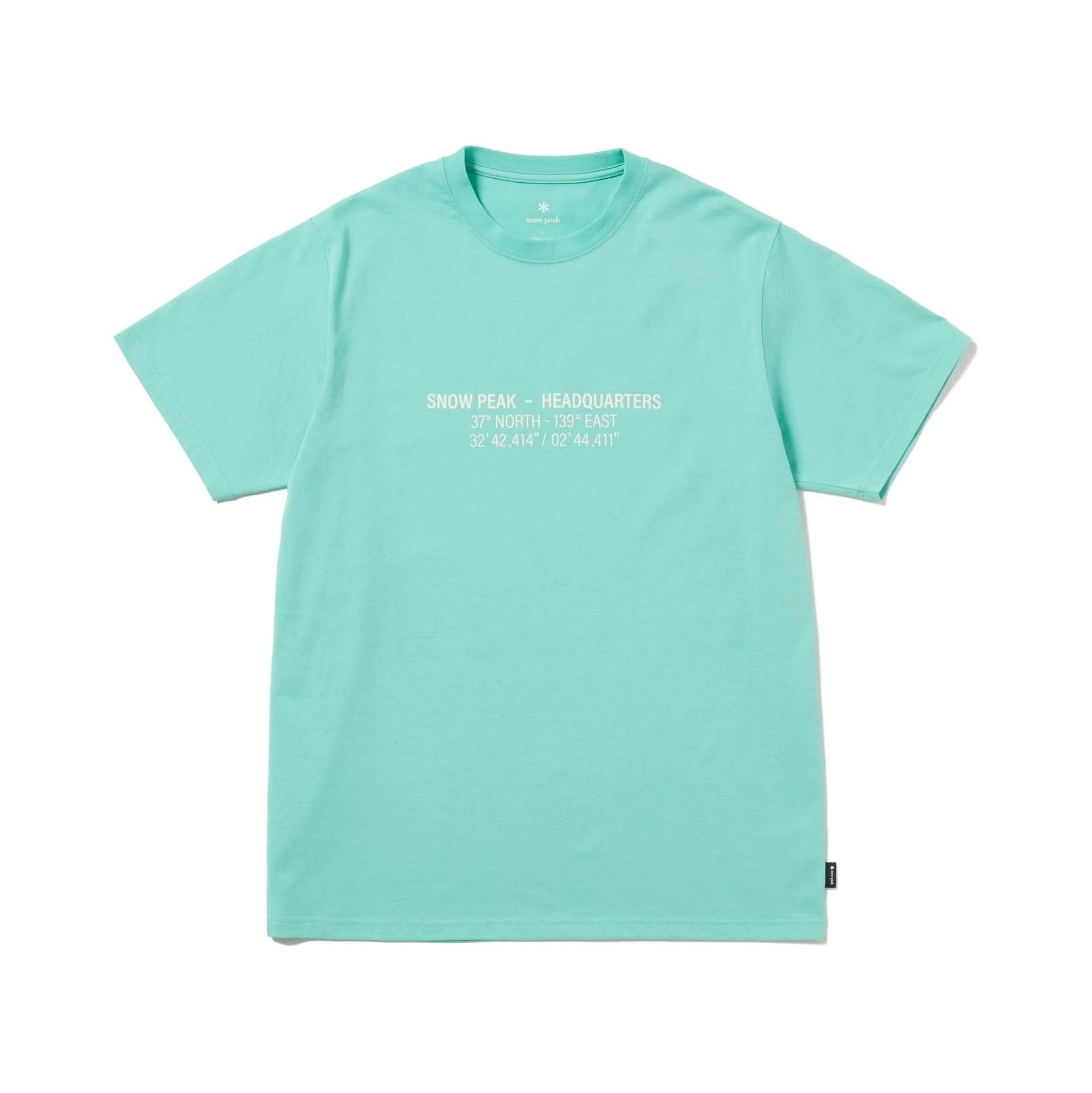 HQ Topographic Map T-Shirt Light Green TS-26SU00311062 - Snow Peak UK