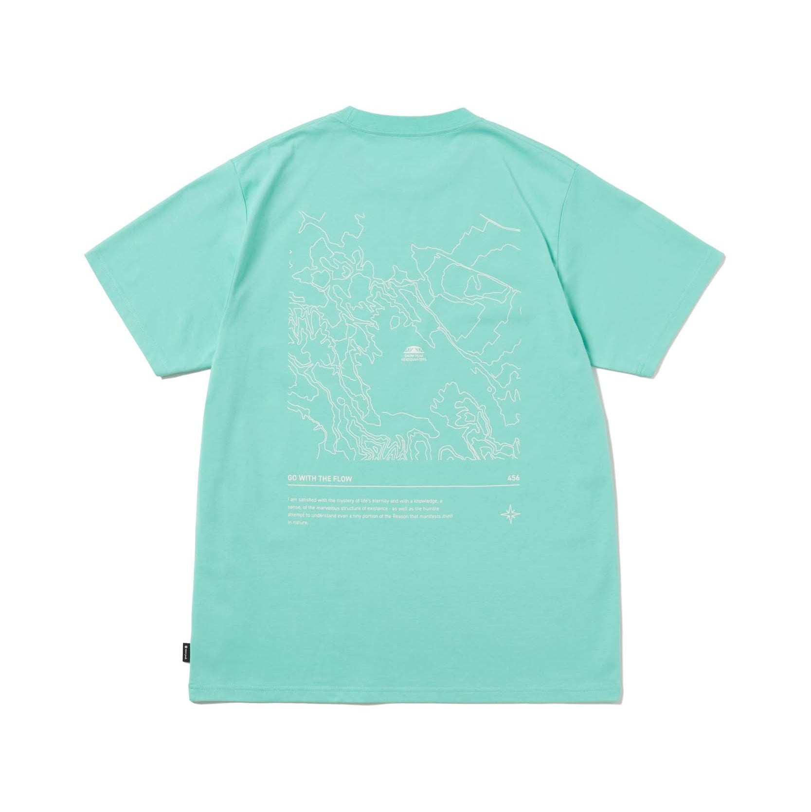 HQ Topographic Map T-Shirt - Snow Peak UK