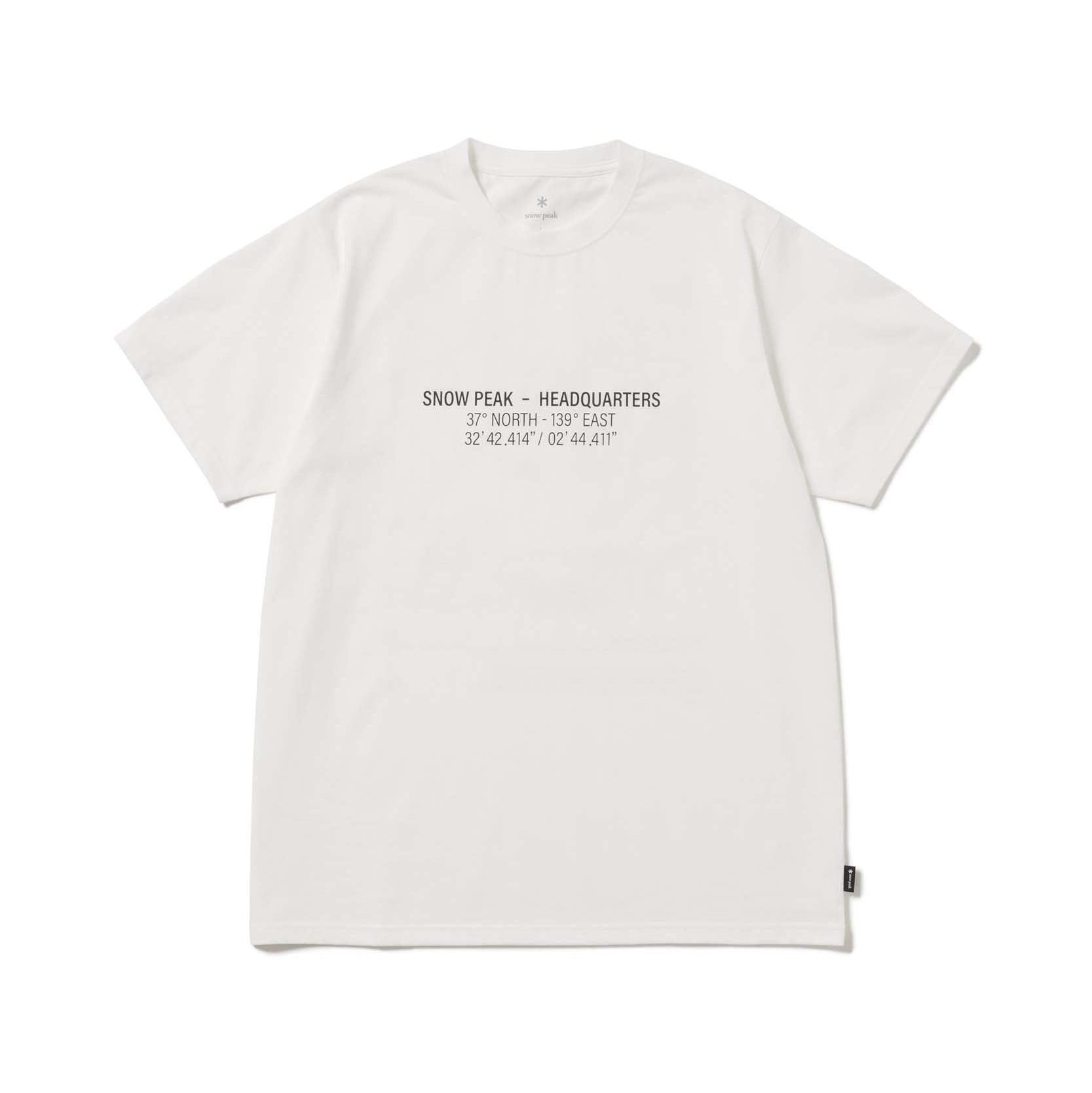HQ Topographic Map T-Shirt Off White TS-26SU00311002 - Snow Peak UK