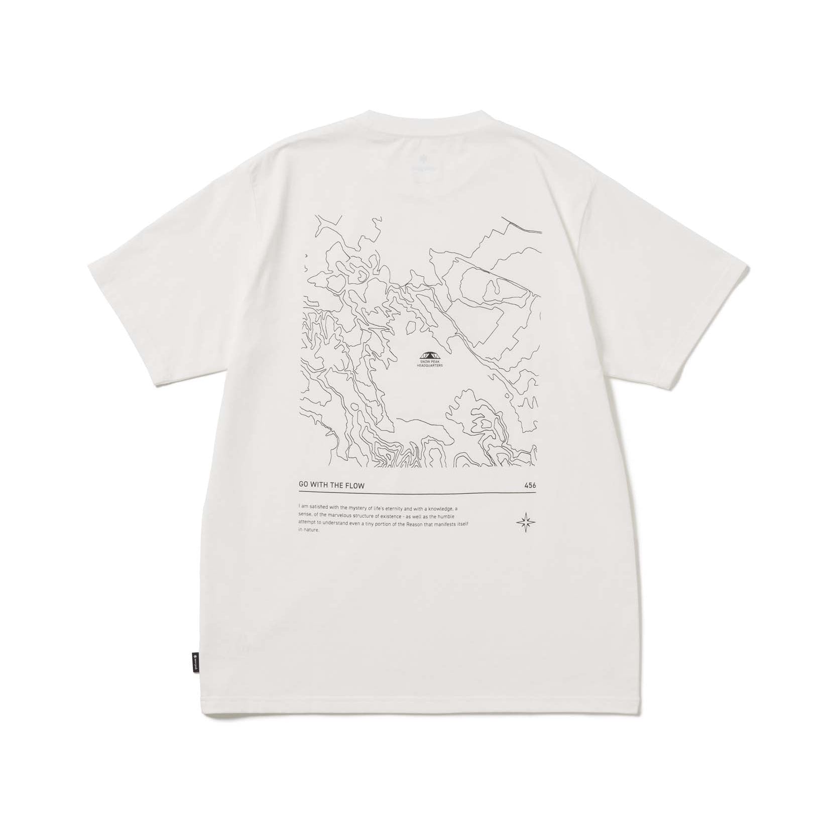 HQ Topographic Map T-Shirt - Snow Peak UK