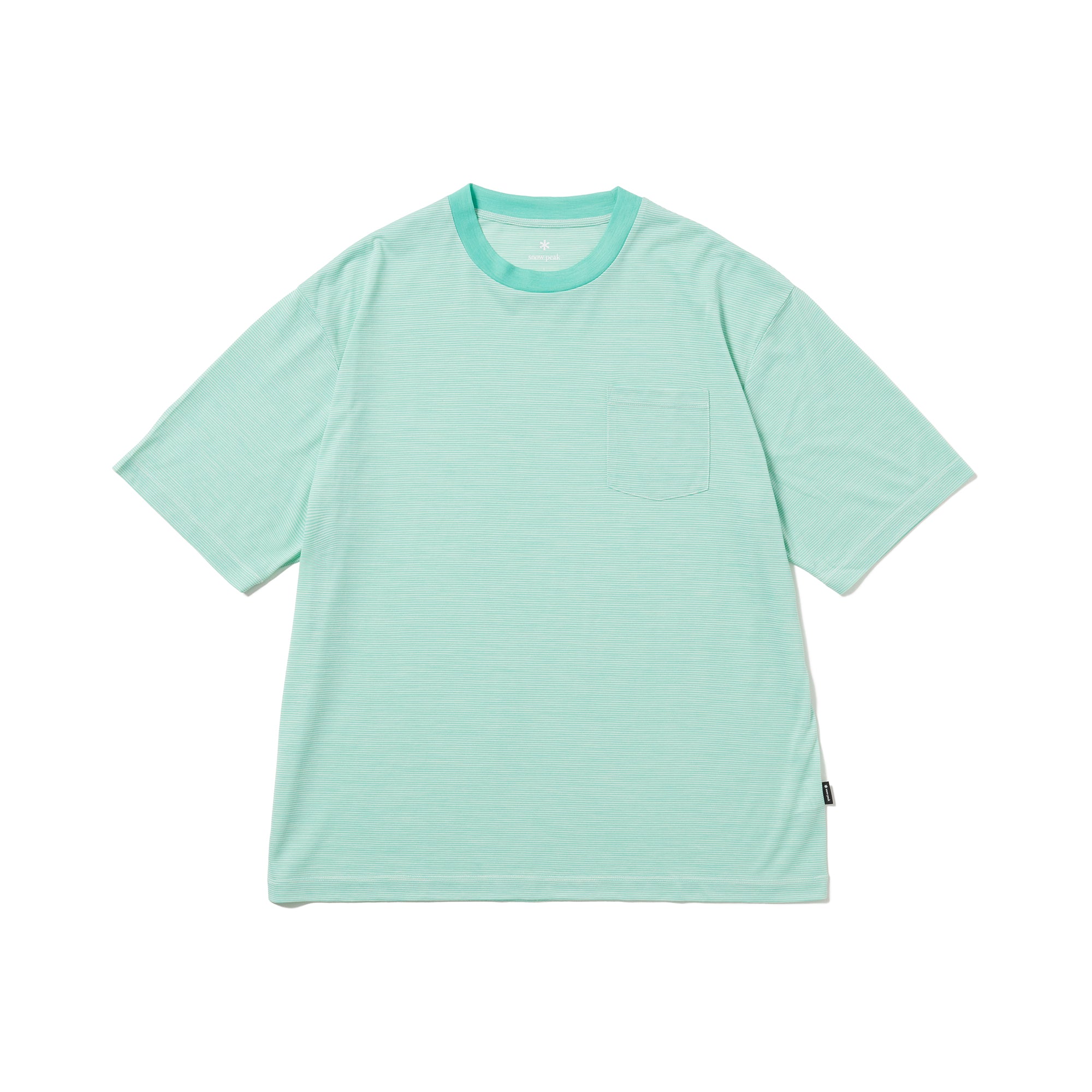 Summer Wool Stripe T-Shirt Light Green CS-26SU00911062 - Snow Peak UK
