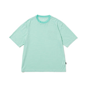 Summer Wool Stripe T-Shirt Light Green CS-26SU00911062 - Snow Peak UK