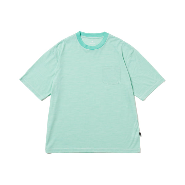 Summer Wool Stripe T-Shirt Light Green CS-26SU00911062 - Snow Peak UK