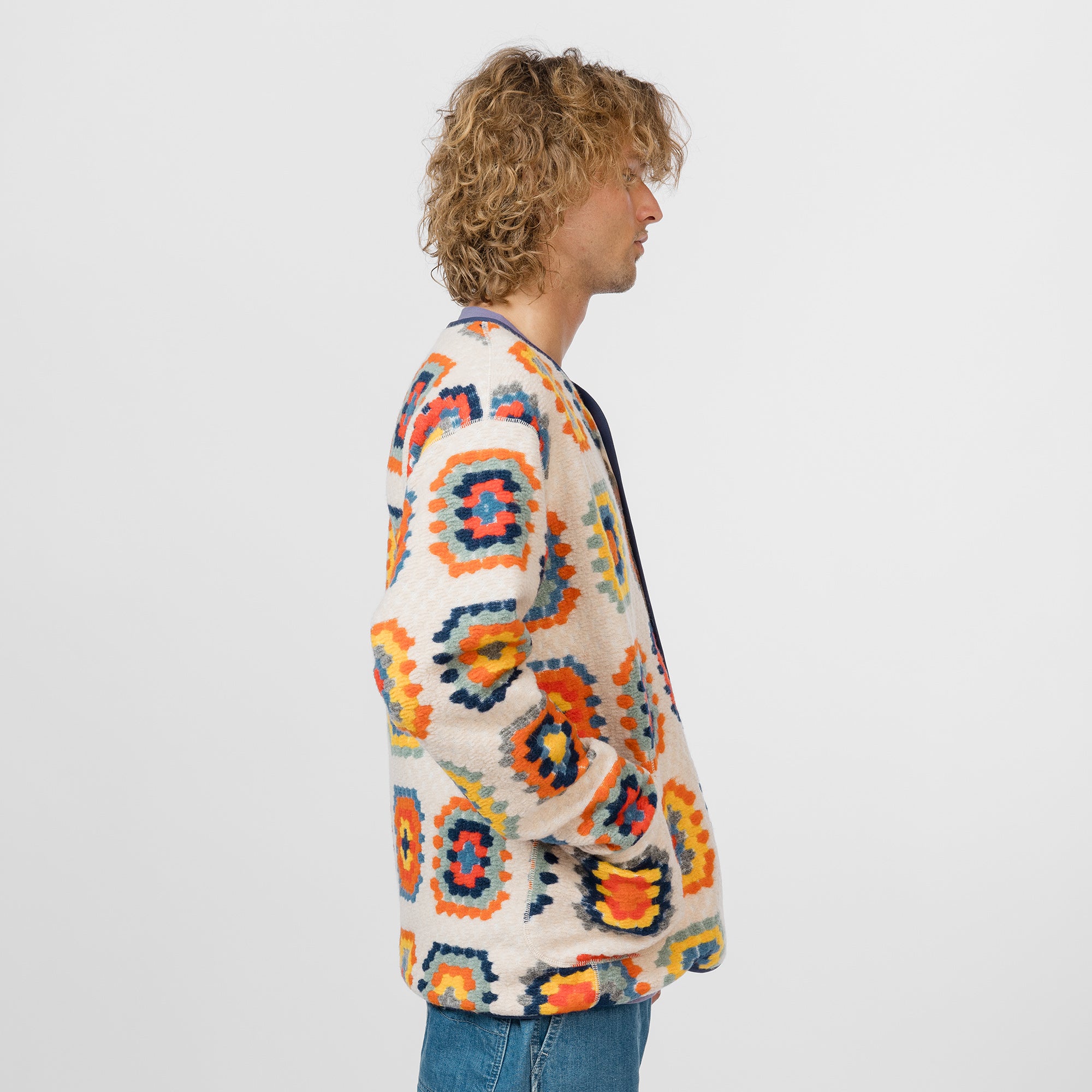 Wool Jacquard Cardigan - Snow Peak UK