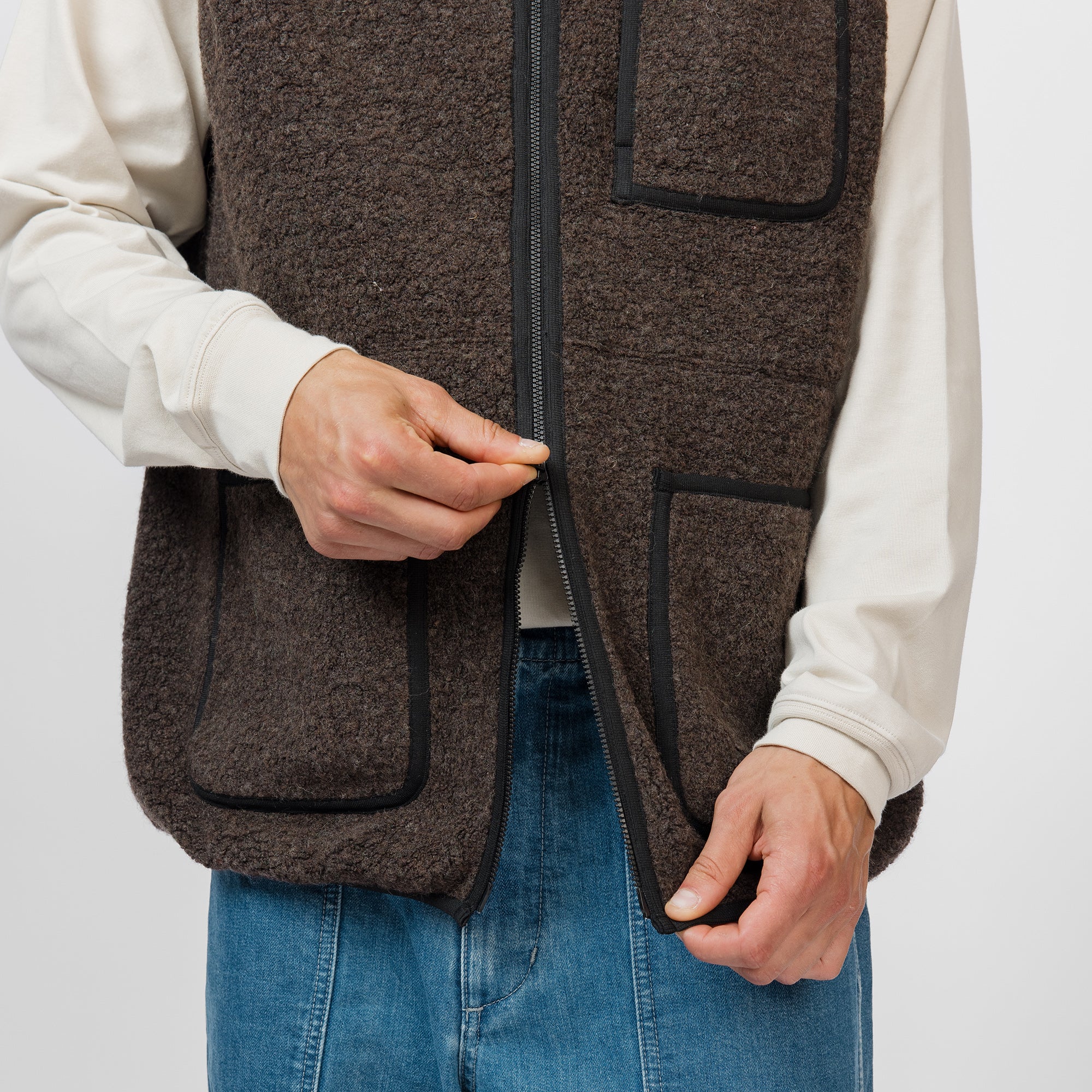 Recycled Wool Boa Vest - Snow Peak UK