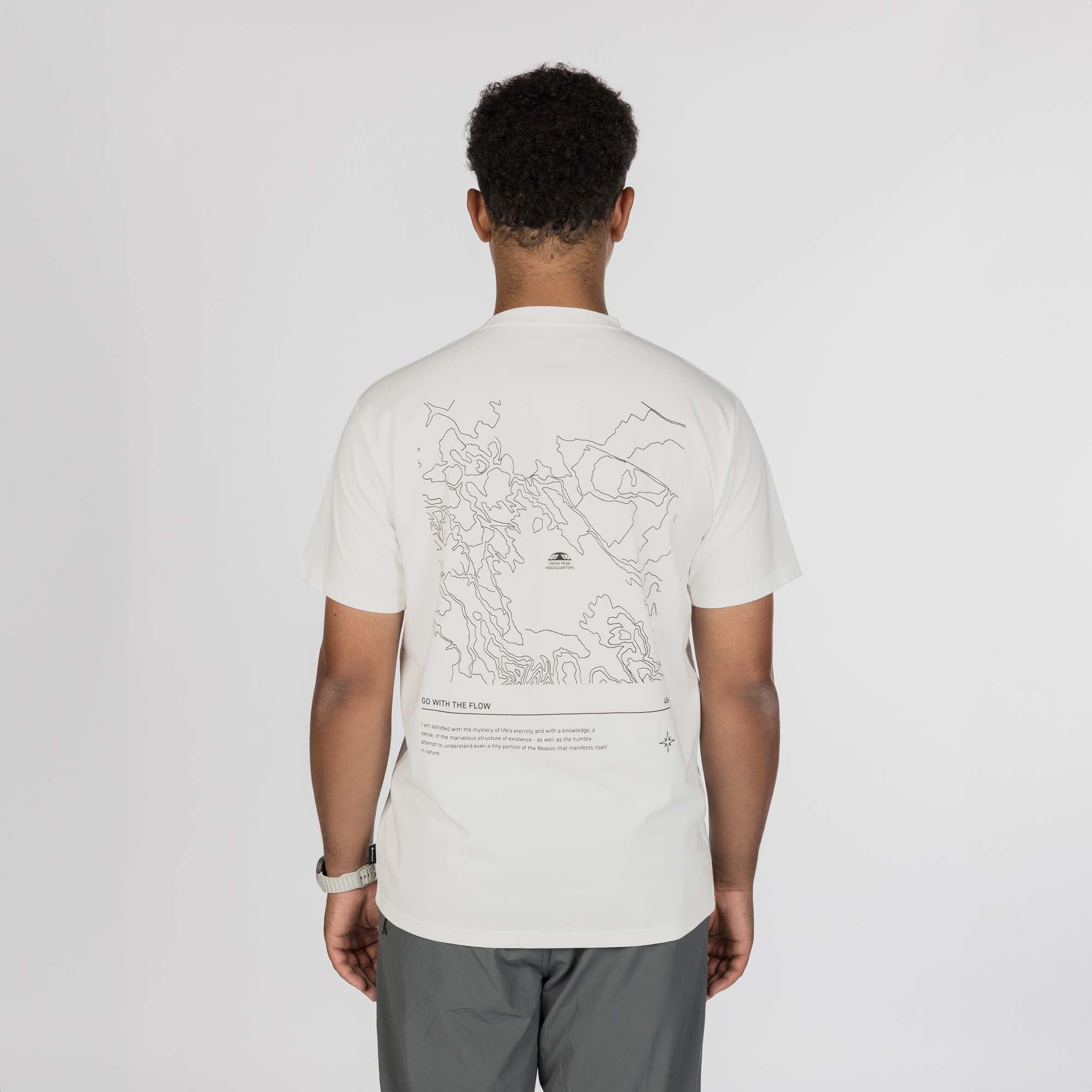 HQ Topographic Map T-Shirt - Snow Peak UK