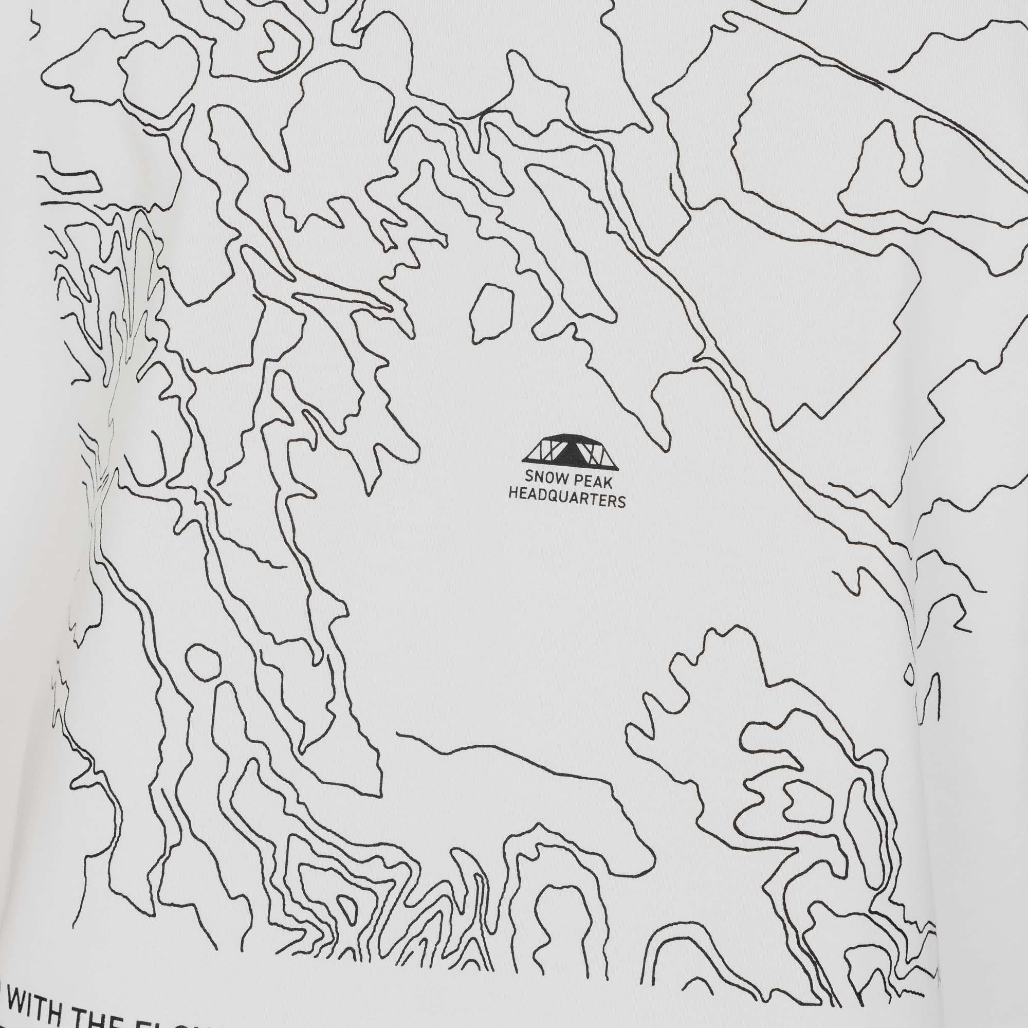 HQ Topographic Map T-Shirt - Snow Peak UK