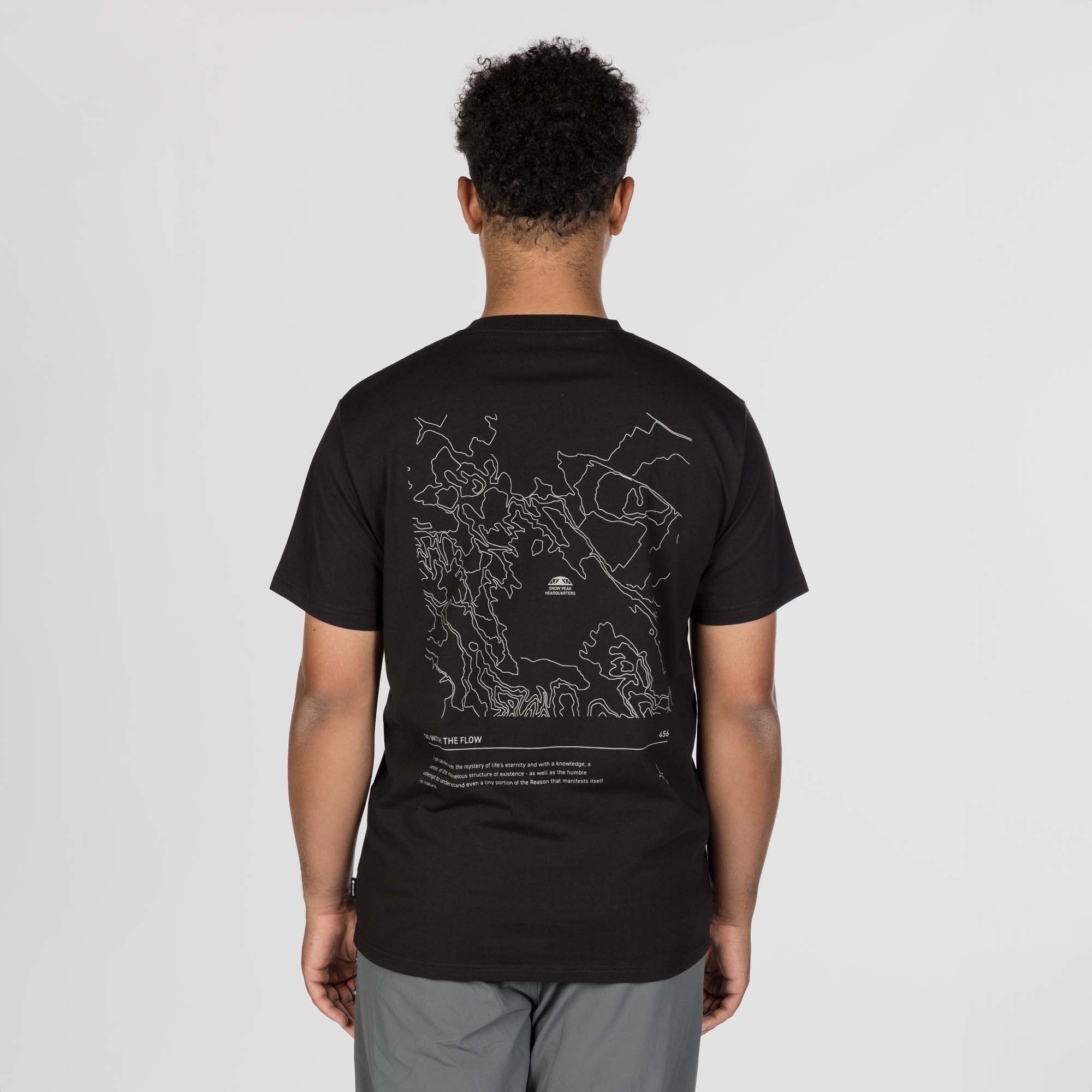 HQ Topographic Map T-Shirt - Snow Peak UK