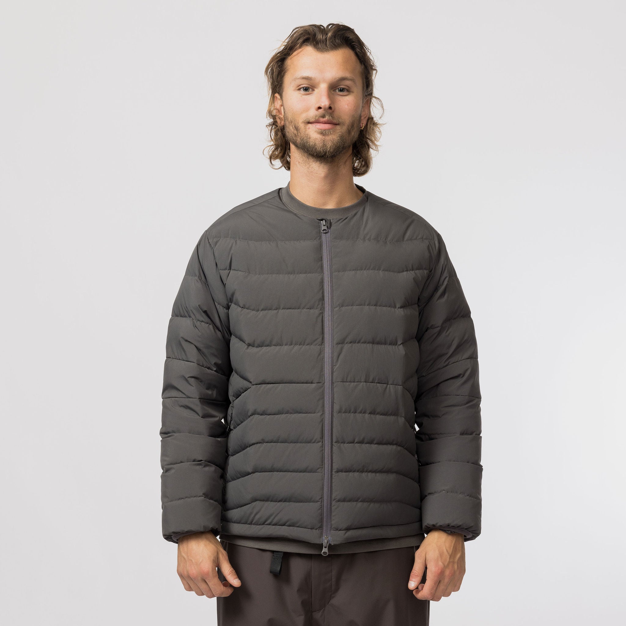 Middler Down Collarless Jacket