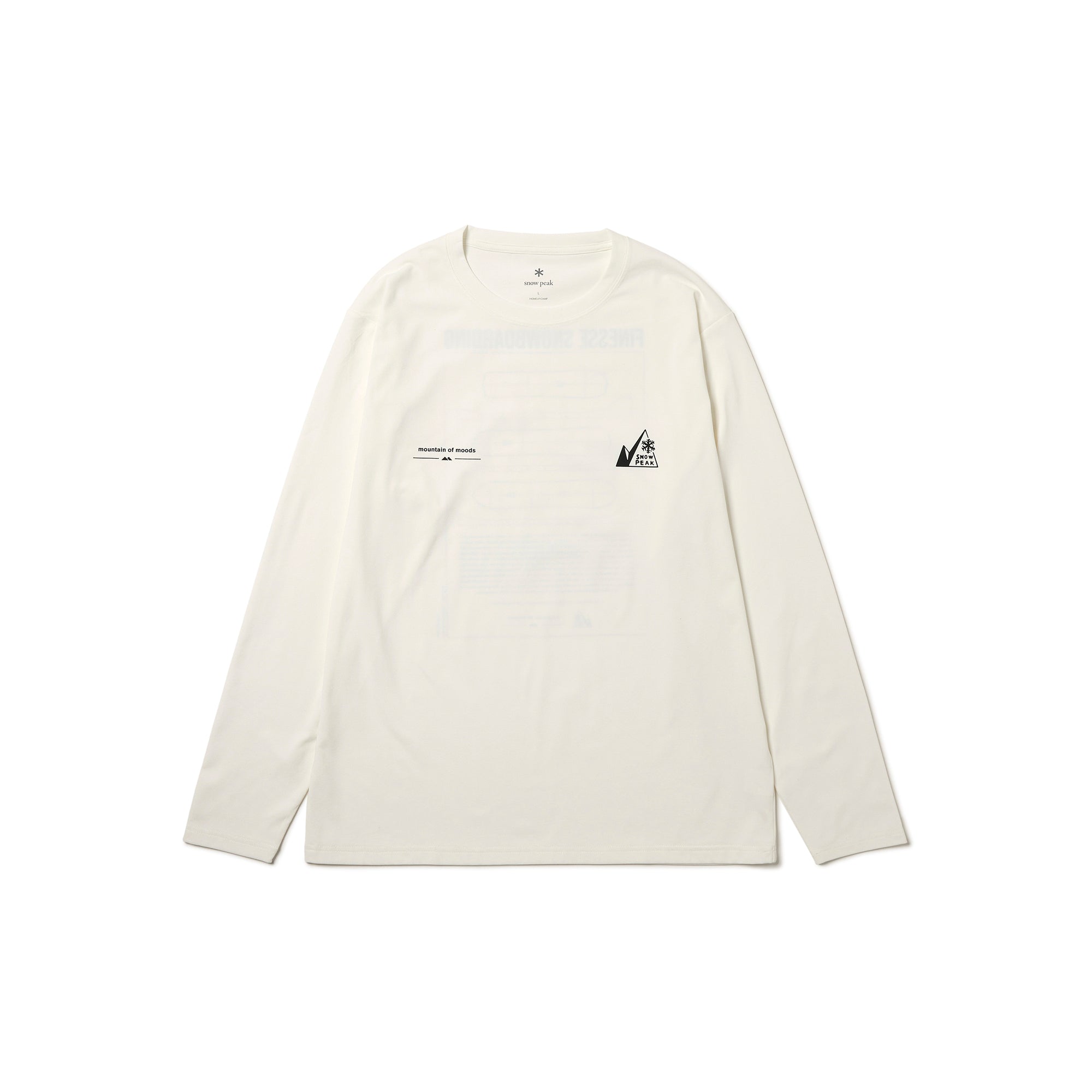 Mountain of Moods Satoyama Long Sleeve T-Shirt Off White MM4510-TS0102002 - Snow Peak UK