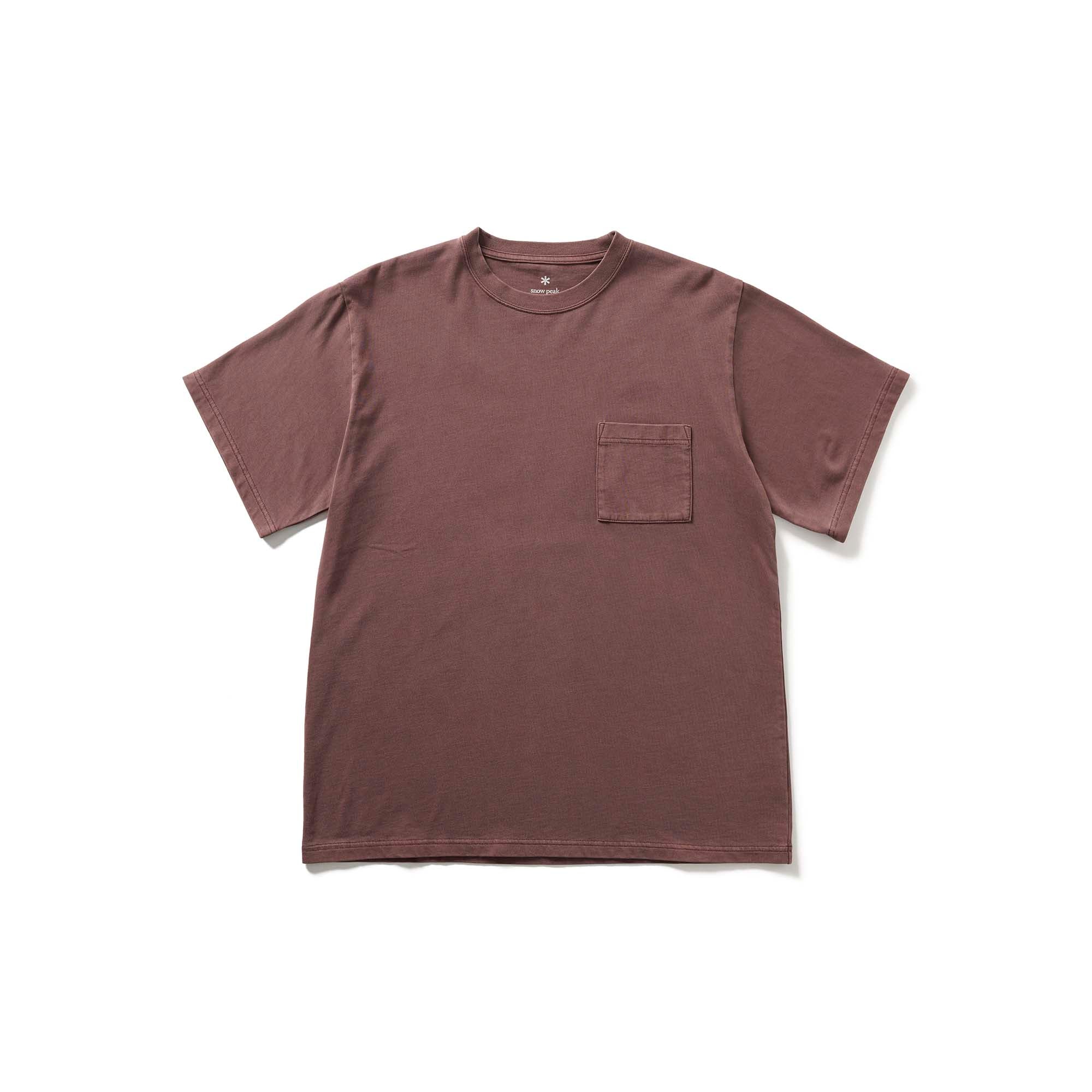 Garment Dyed T-Shirt Burgundy TS-25AU01111043 - Snow Peak UK