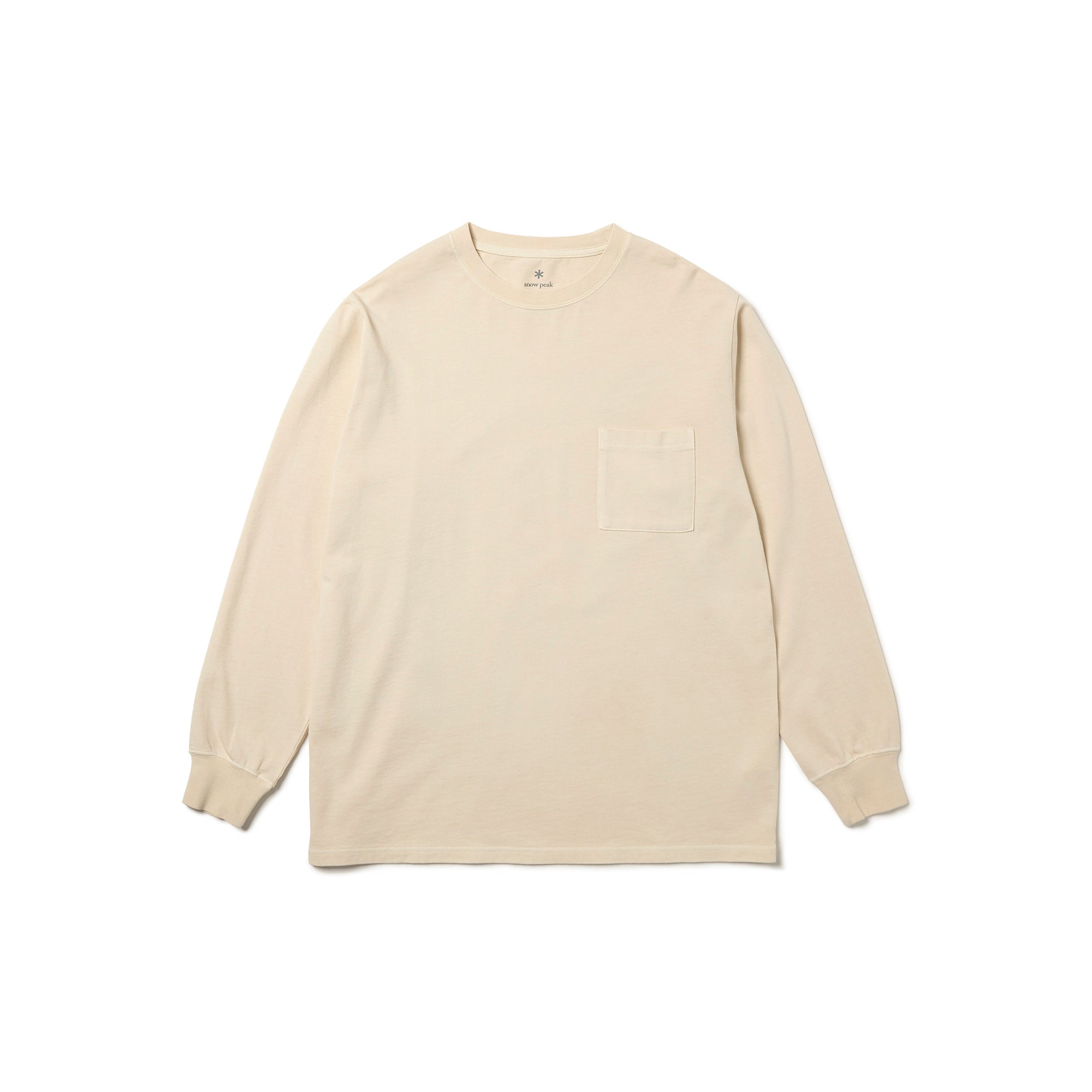 Garment Dyed L/S T-Shirt Ivory TS-25AU01211022 - Snow Peak UK