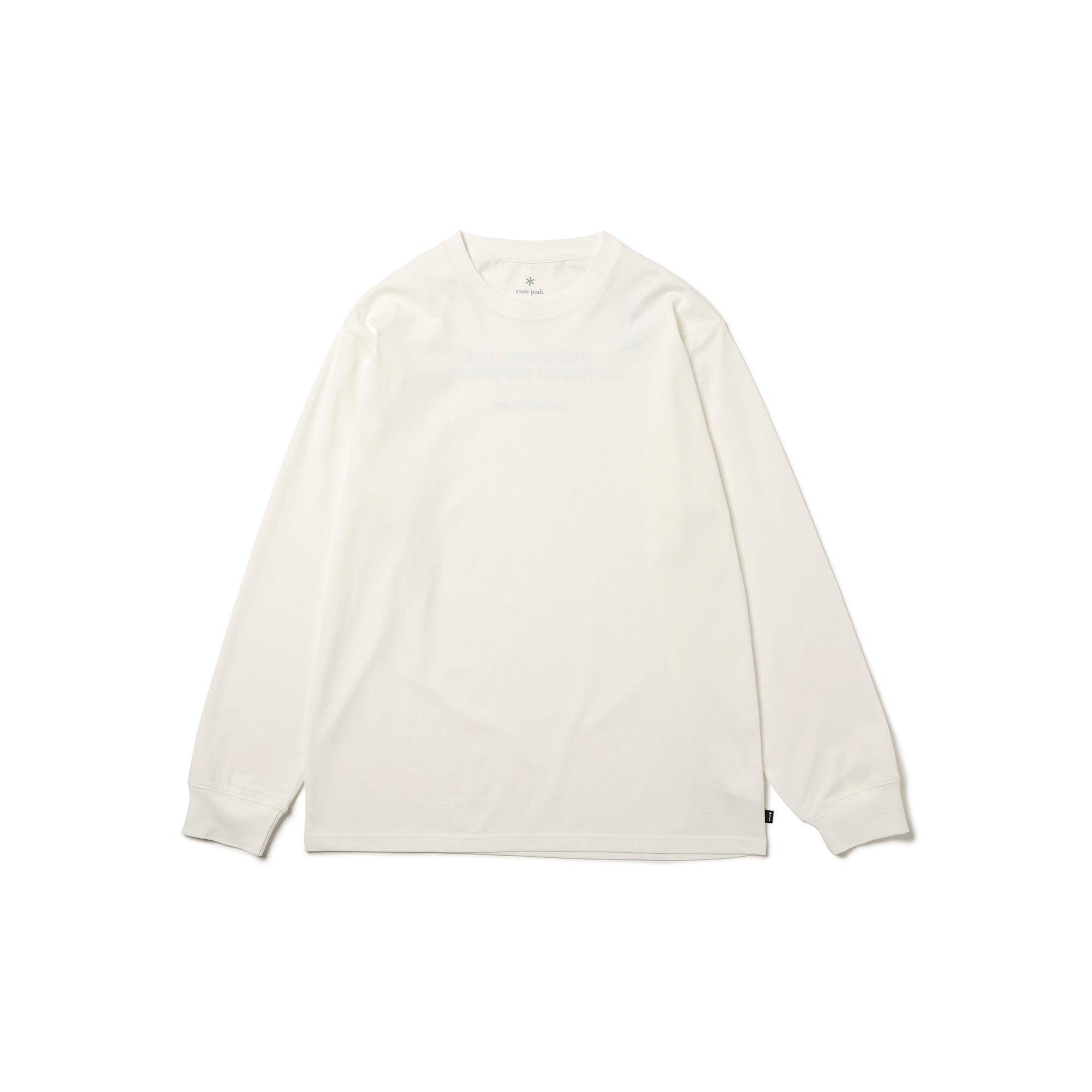 Snow Peak Typography L/S T-Shirt Off White TS-25AU00711002 - Snow Peak UK