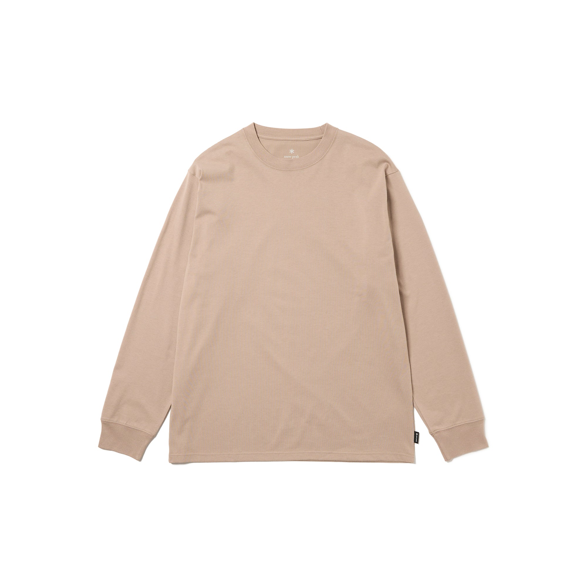 Snow Peak Typography L/S T-Shirt Beige TS-25AU00711025 - Snow Peak UK
