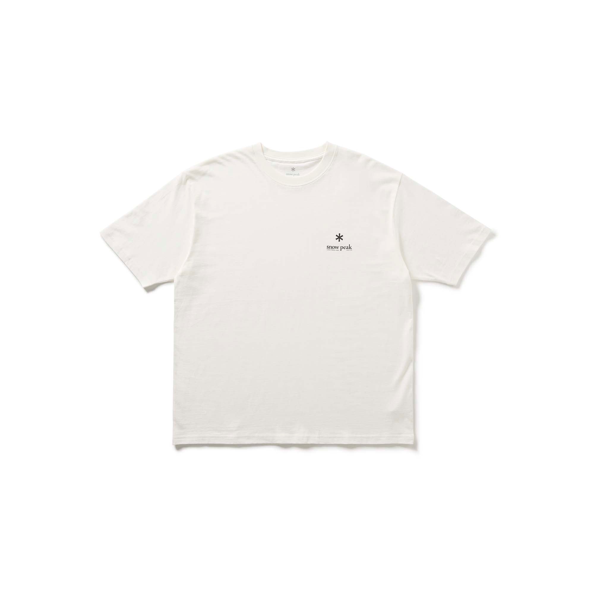 Soft Cotton Relaxed Logo T-Shirt Off White 100268TS0802002 - Snow Peak UK