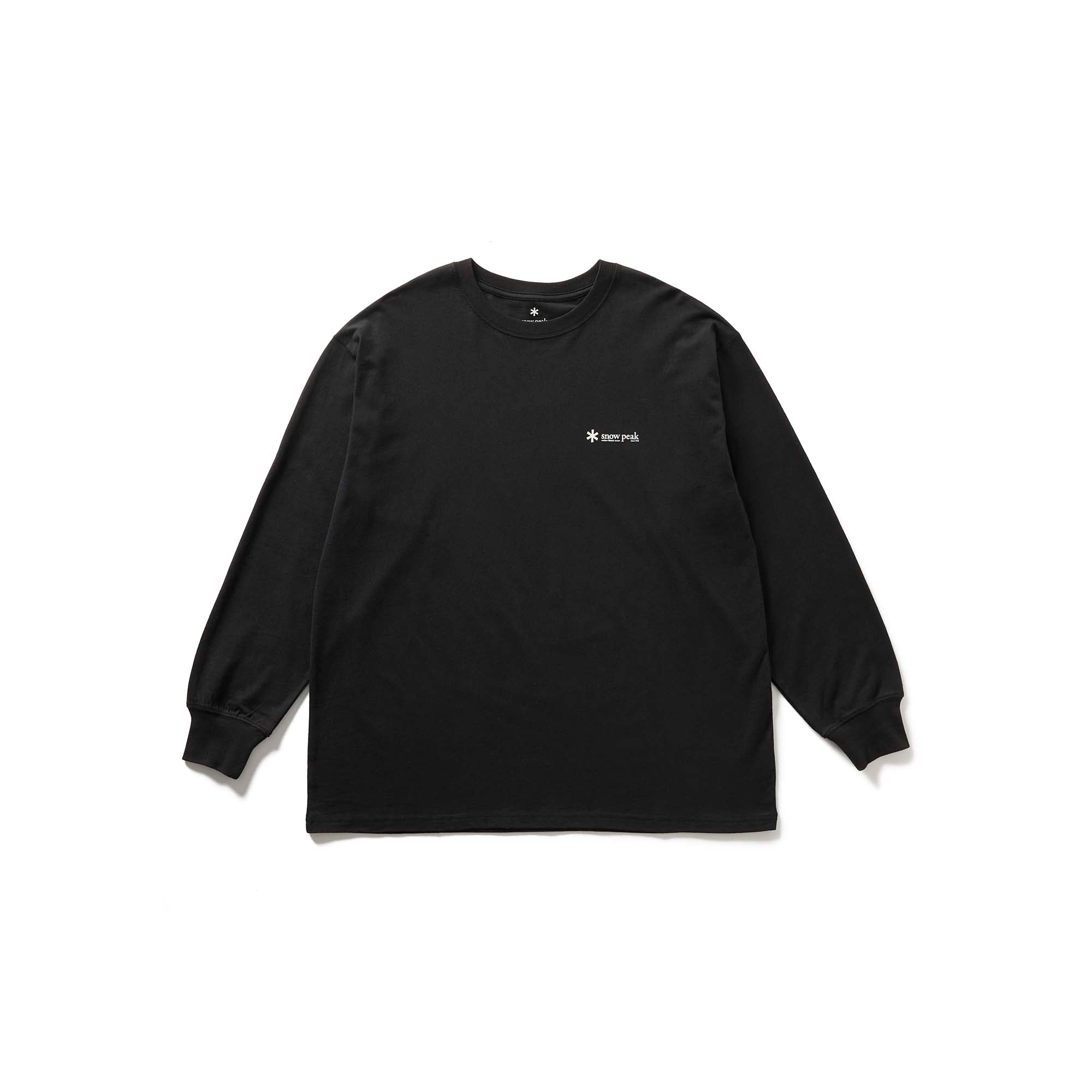 Soft Cotton Relaxed Logo L/S T-Shirt Black 100268TS1002019 - Snow Peak UK