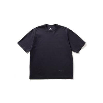 Organic Cotton Mercerized Border T-Shirt Blue BD TS-25AU01302272 - Snow Peak UK