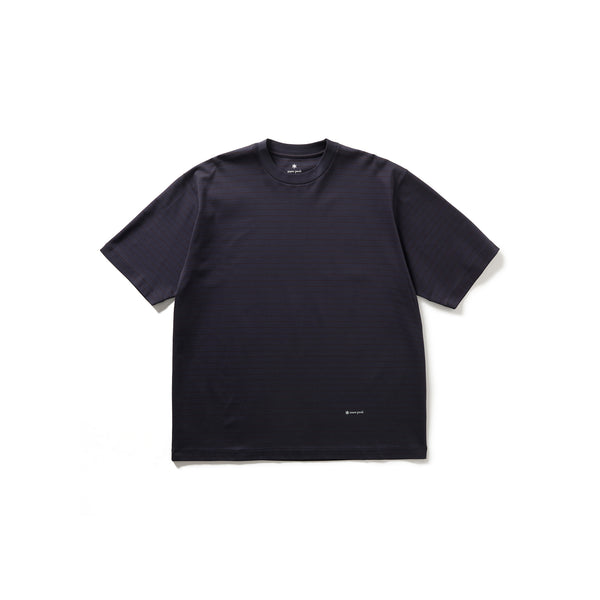 Organic Cotton Mercerized Border T-Shirt Blue BD TS-25AU01302272 - Snow Peak UK