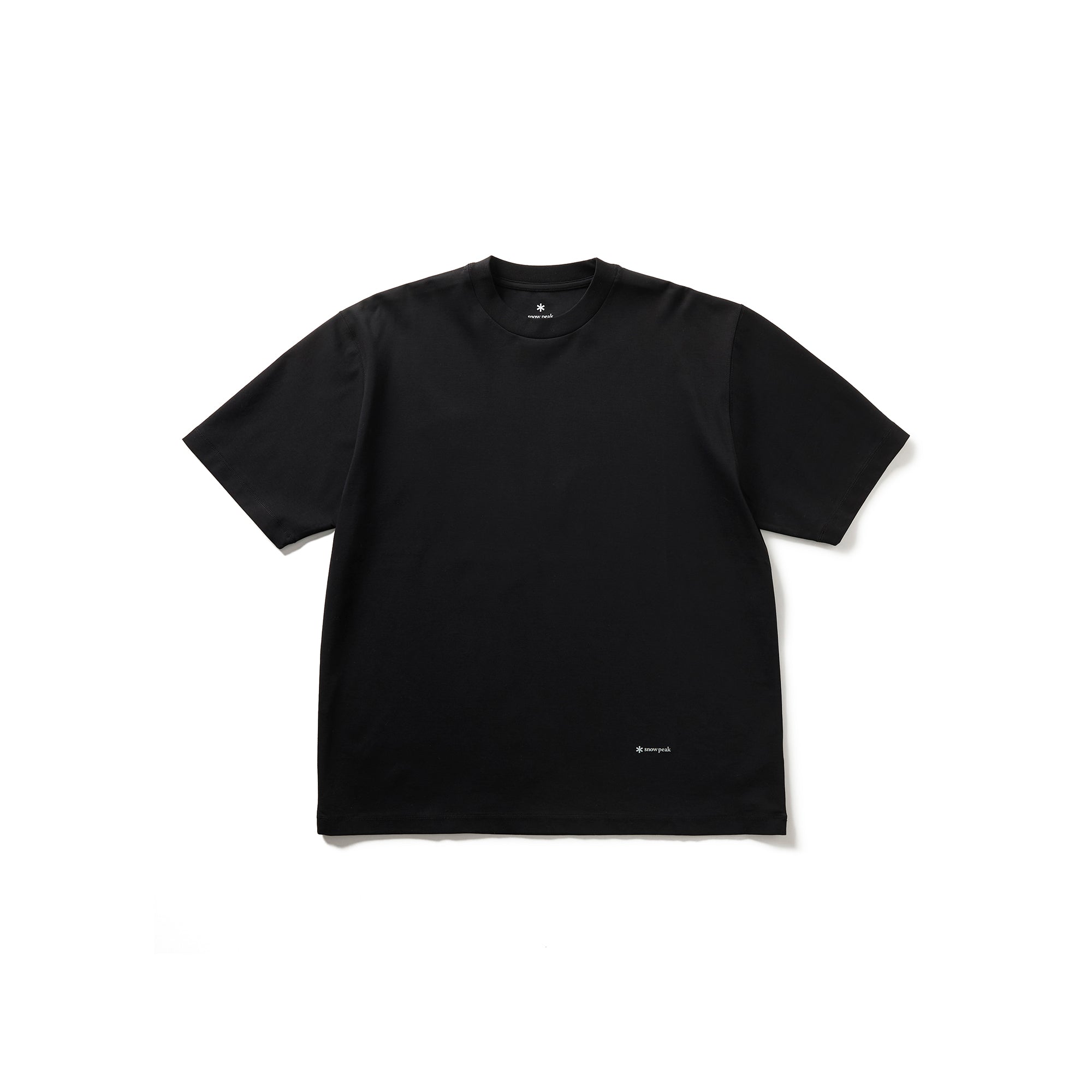 Organic Cotton Mercerized T-Shirt Black TS-25AU00102019 - Snow Peak UK