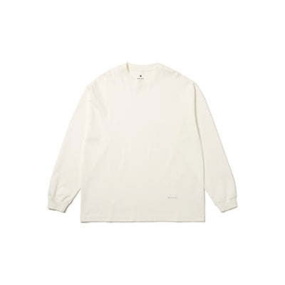 Organic Cotton Mercerized L/S T-Shirt White SW-25AU01002001 - Snow Peak UK