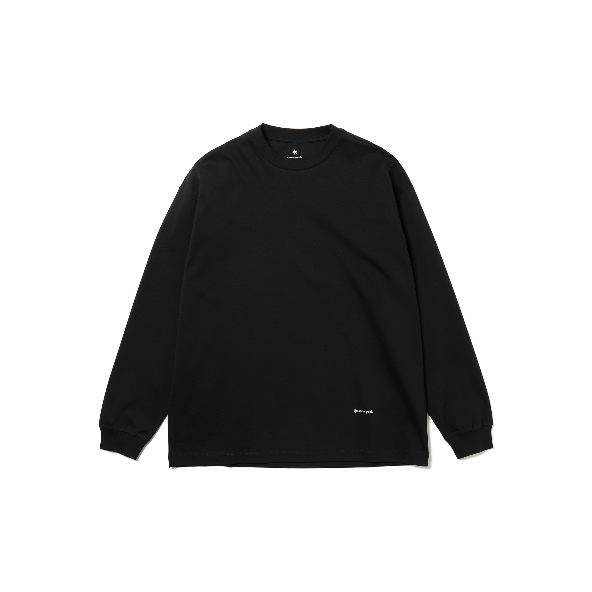 Organic Cotton Mercerized L/S T-Shirt Black SW-25AU01002019 - Snow Peak UK