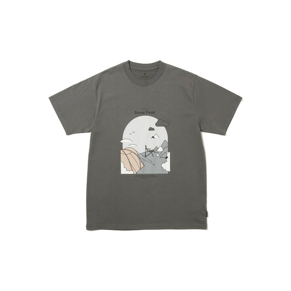 Camping Graphic T-Shirt Grey TS-25AU00802012 - Snow Peak UK
