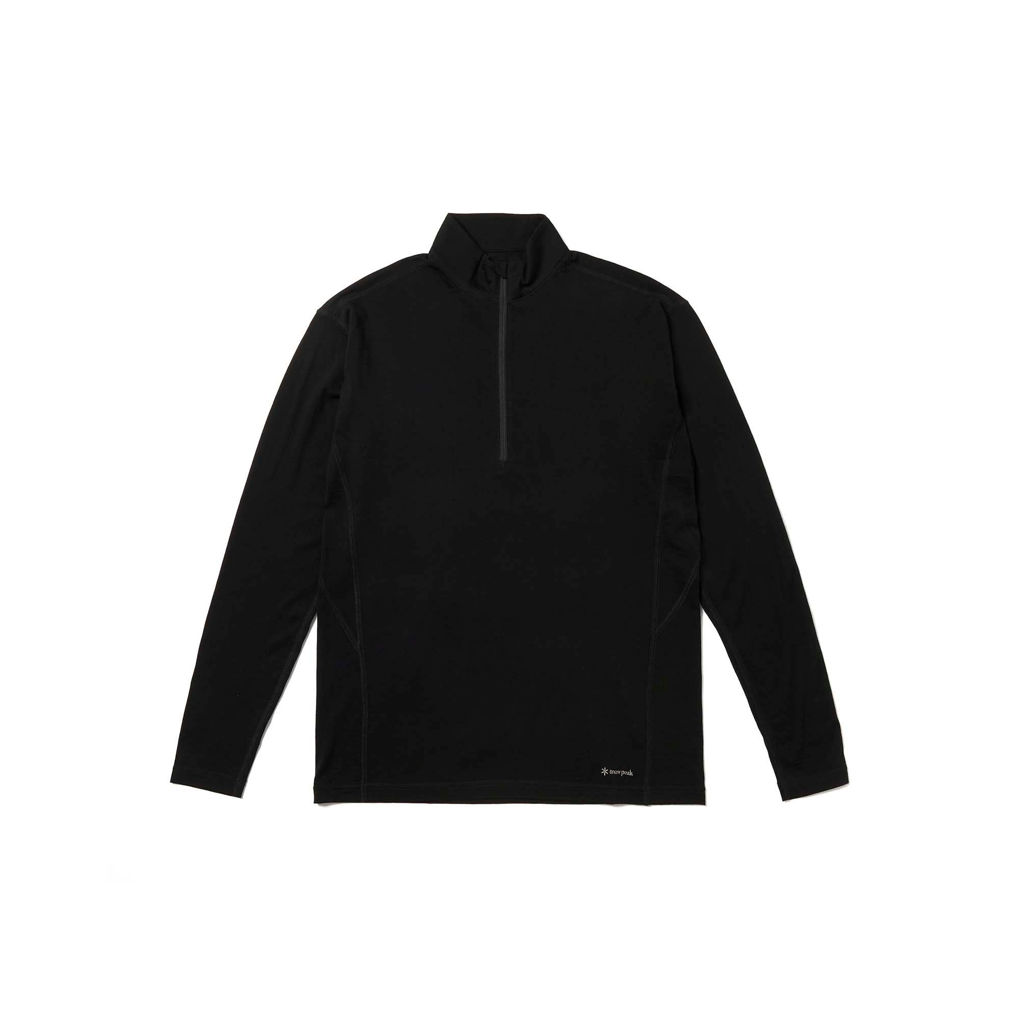Merino Wool Half Zip Pullover Black SW-25AU01611019 - Snow Peak UK