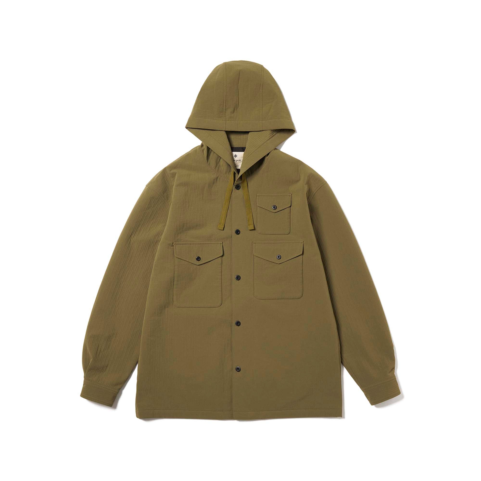 Easy Cloth Hooded Shirt Olive SH-25AU00602066 - Snow Peak UK