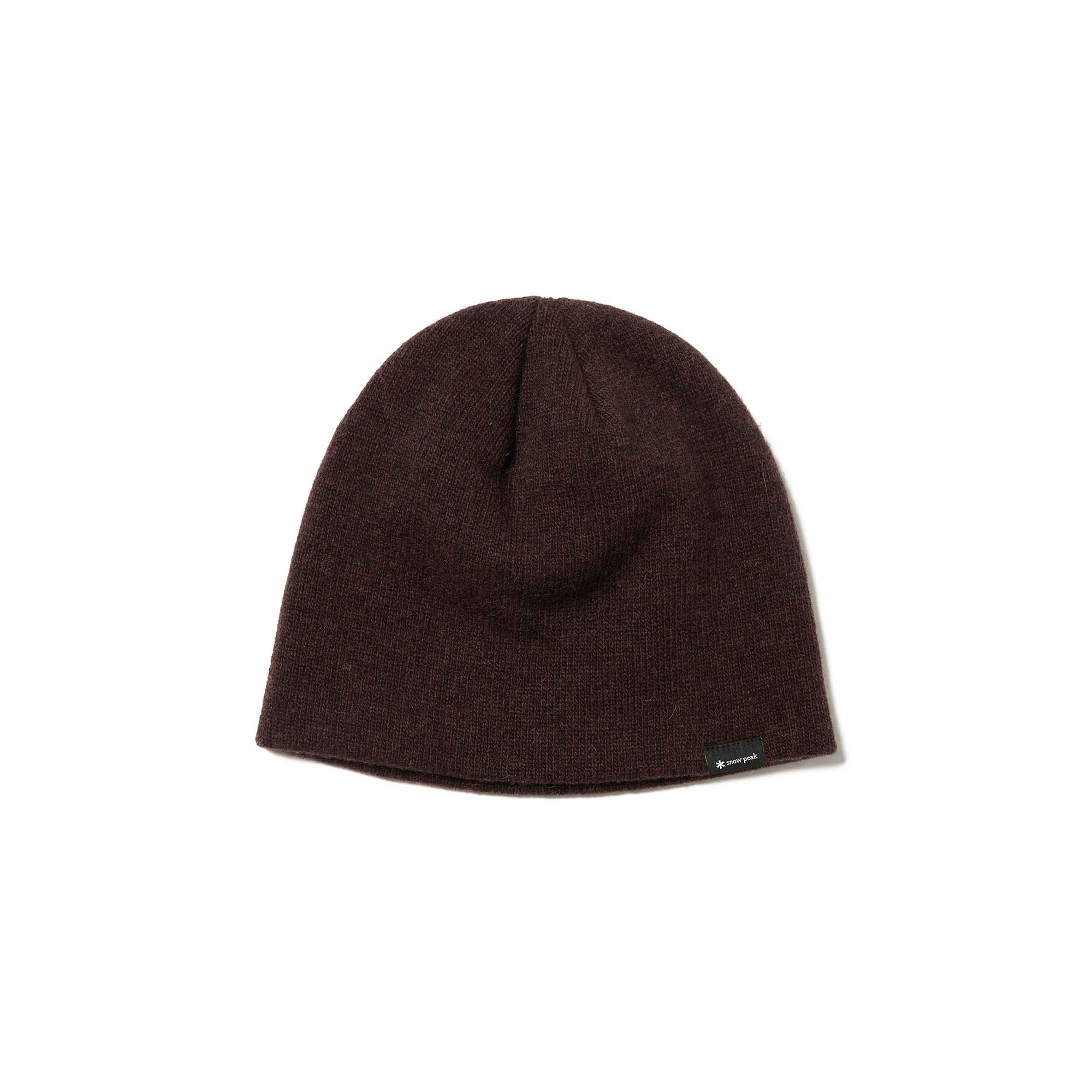 Washable Wool Knit Cap Dark Brown AC-25AU00700033 - Snow Peak UK