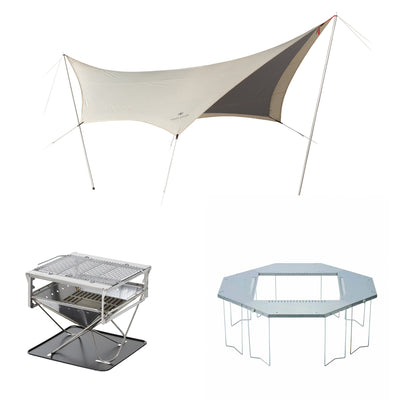 Takibi Hexa Tarp Fire & Grill Set - Snow Peak UK